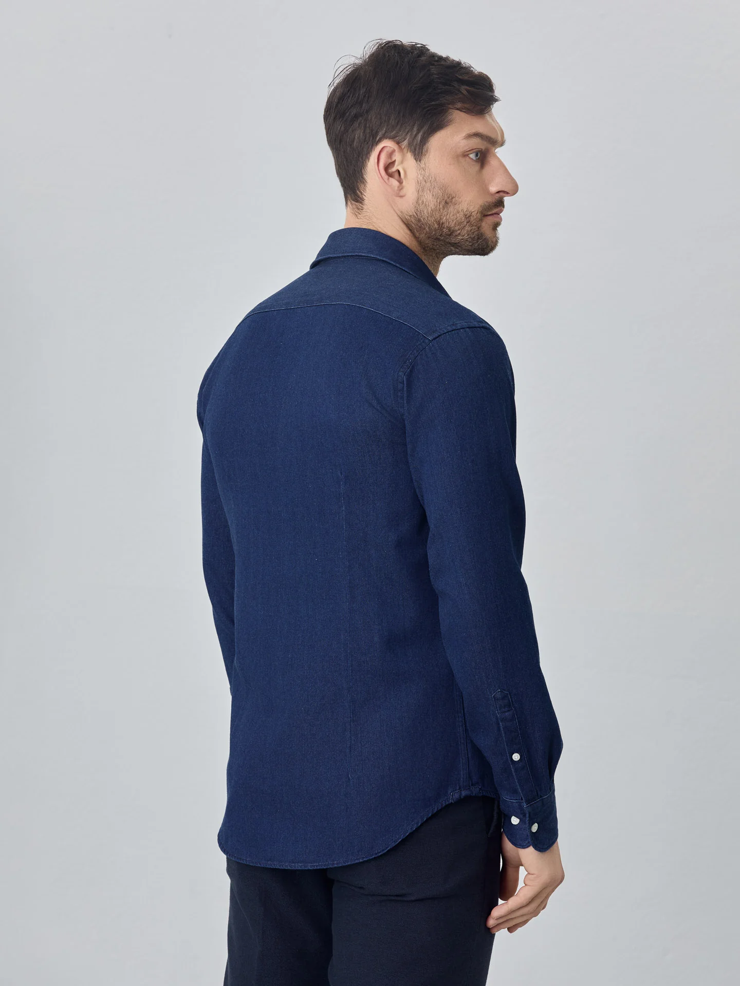 Camisa slim fit de ganga - Image 3