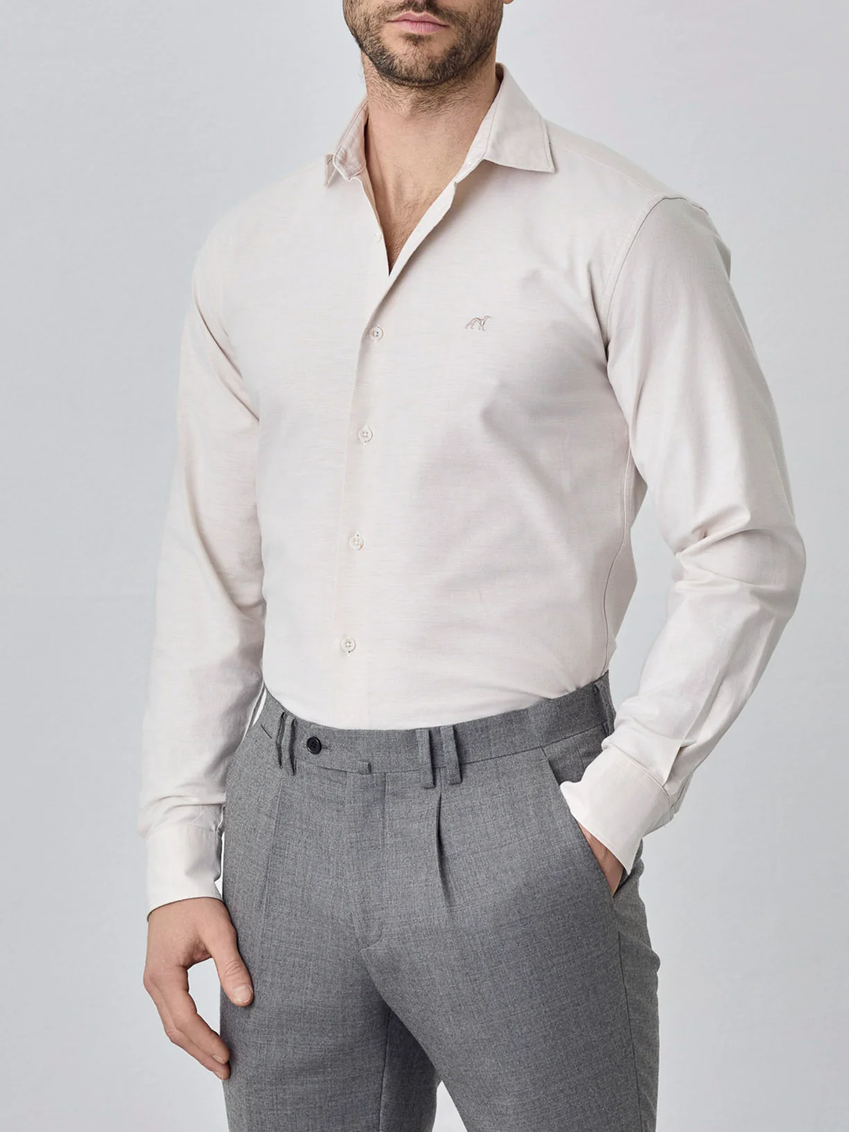 Camisa slim fit de oxfort - Image 4