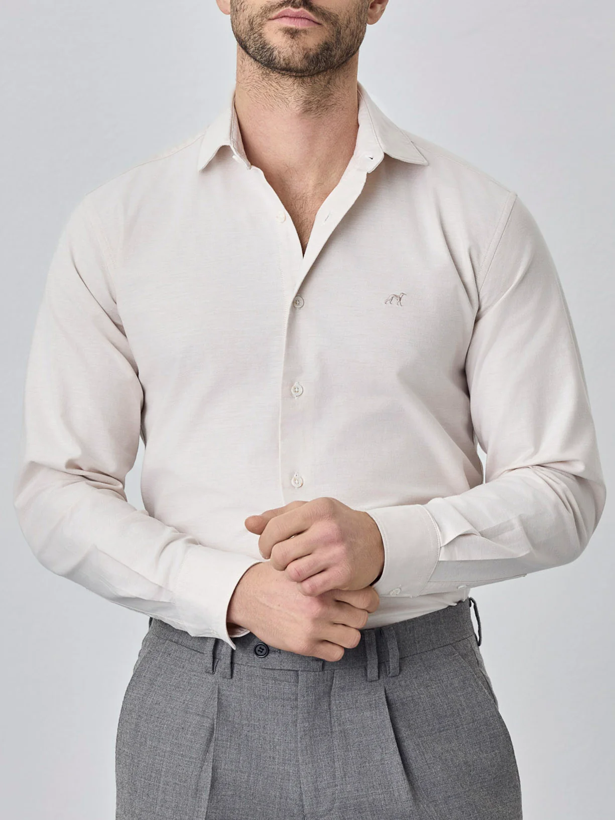 Camisa slim fit de oxfort - Image 5