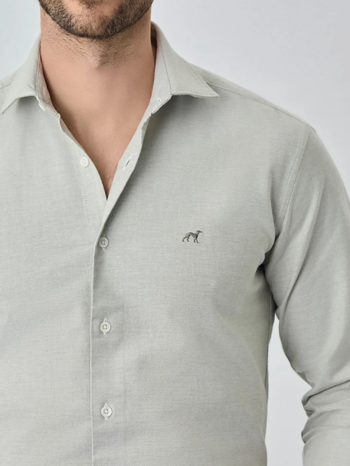Camisa slim fit de oxfort - Image 9