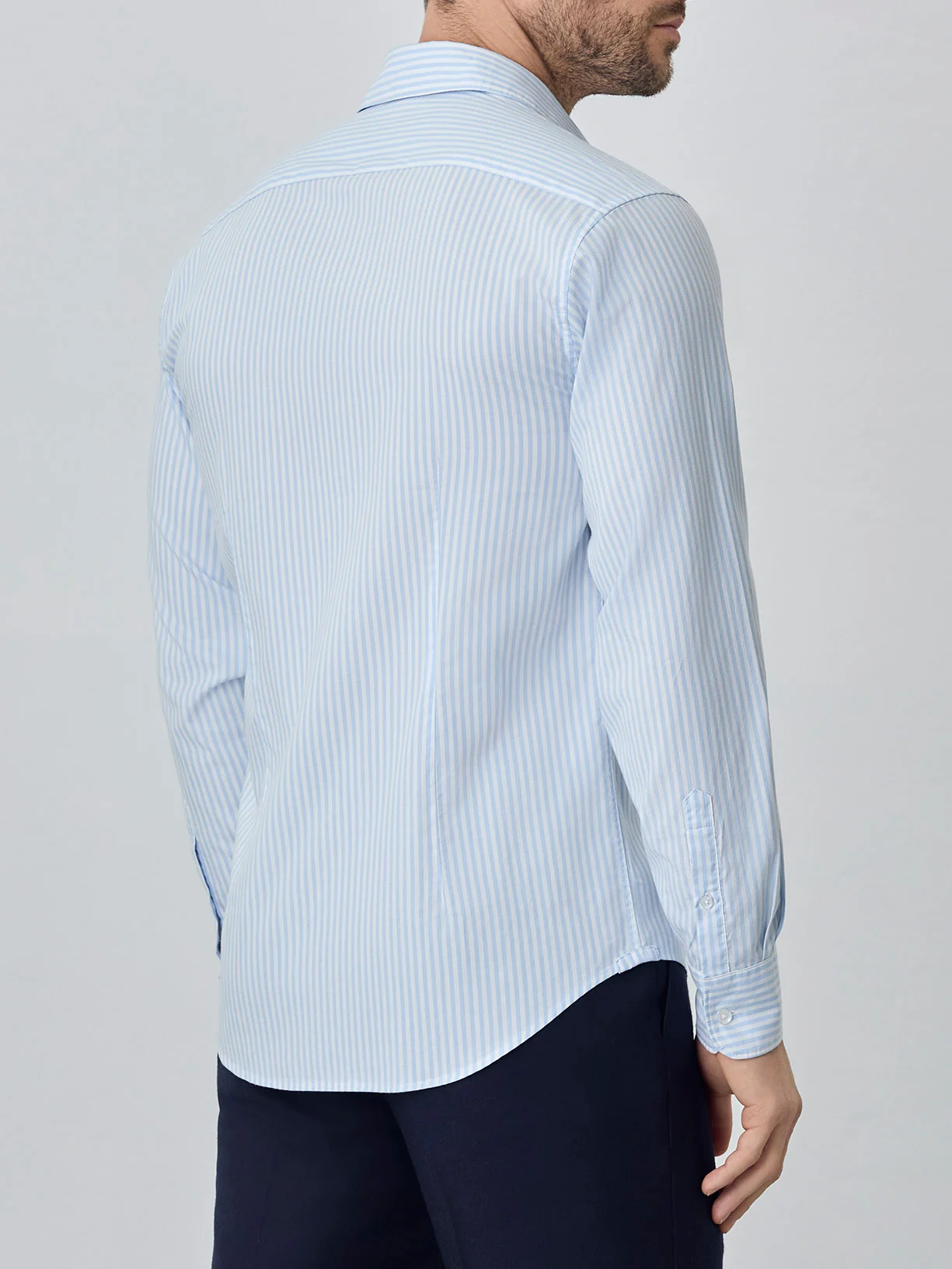 Camisa slim fit em oxford riscas de algodão 100% bci - Image 3