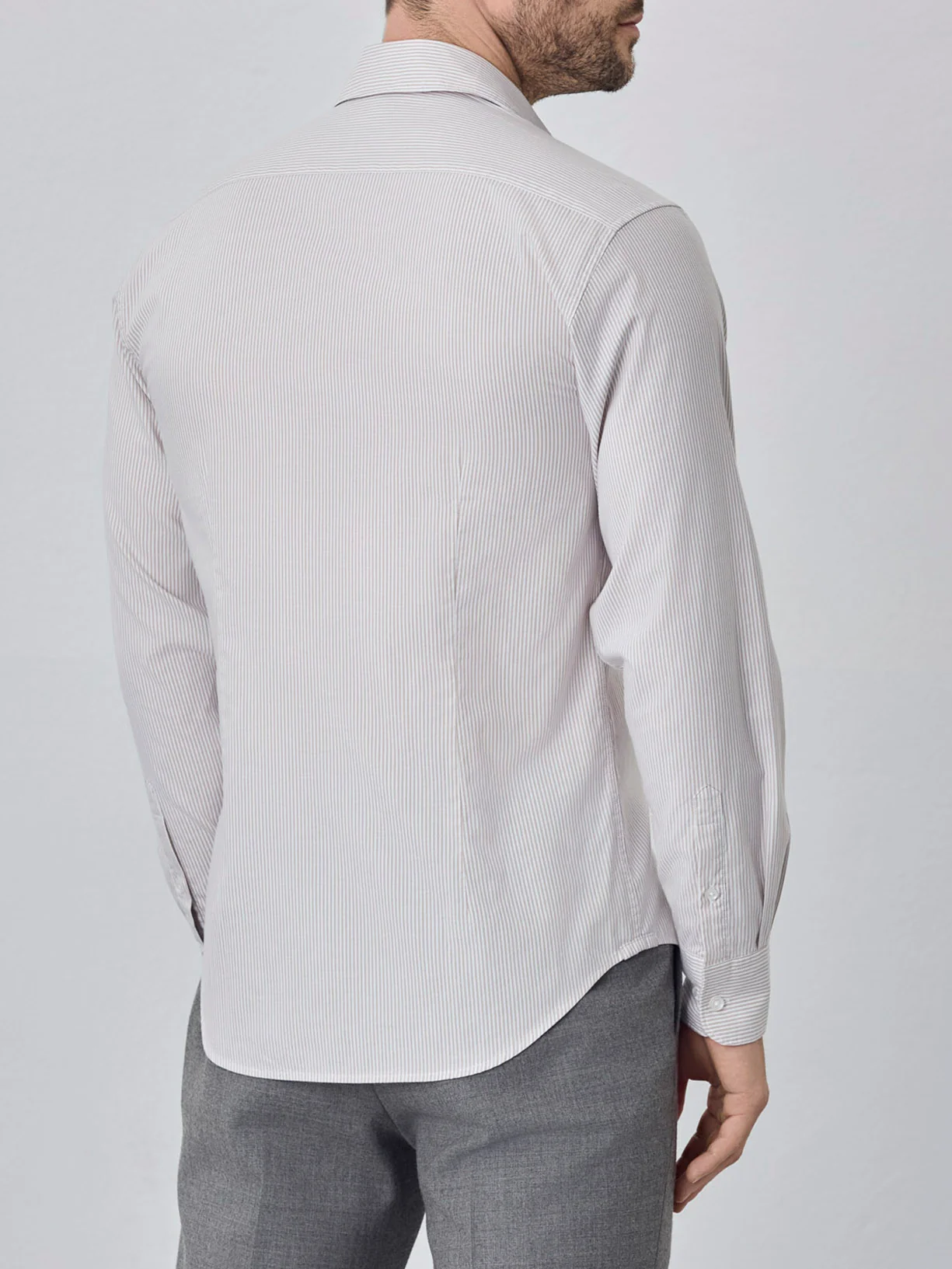 Camisa slim fit em oxford riscas de algodão 100% bci - Image 3