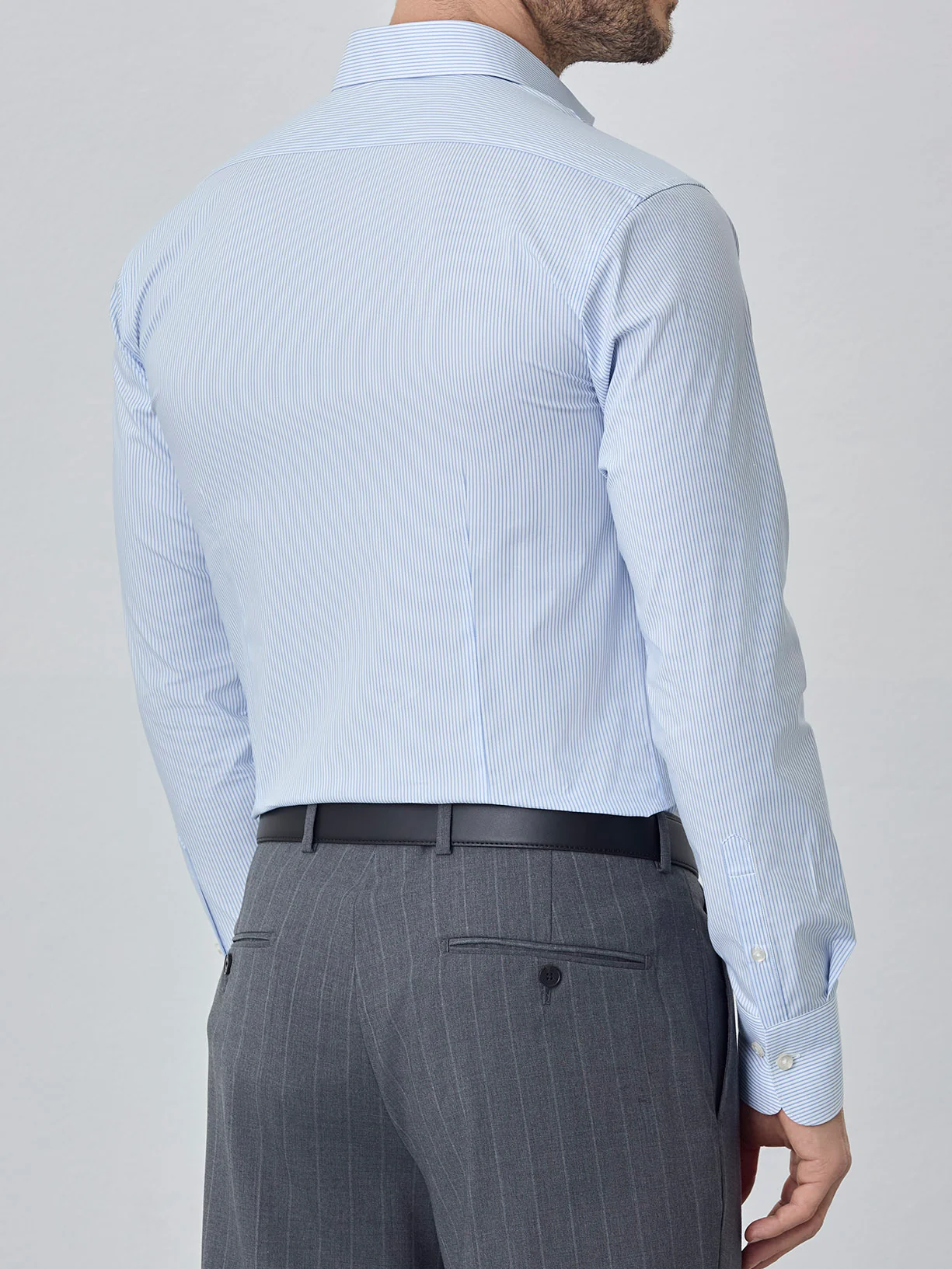 Camisa slim fit em popelina riscas k-easy - Image 3