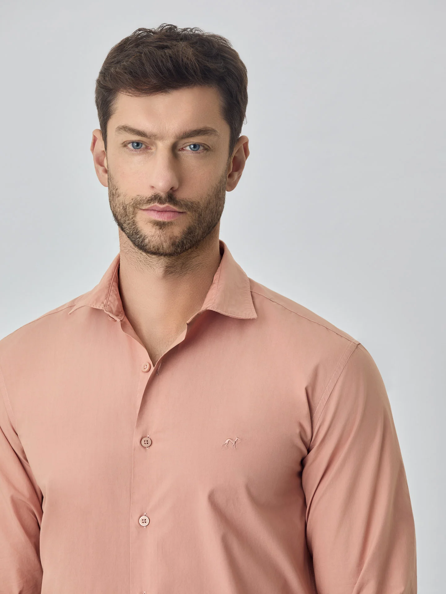 Camisa slim fit em popeline over dye - Image 21