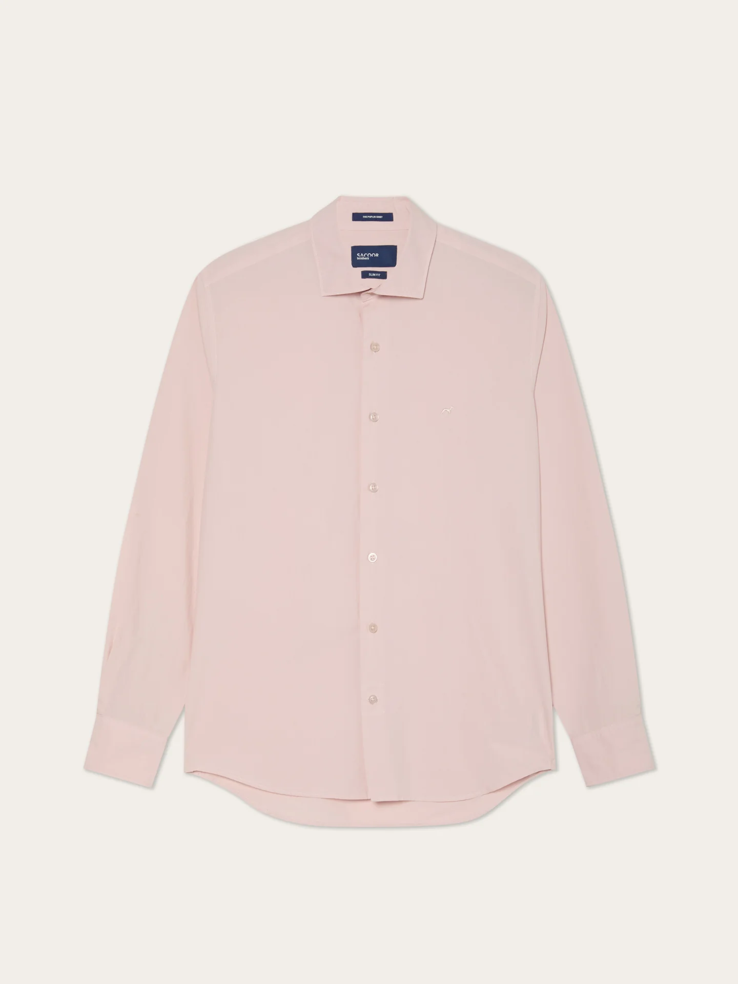 Camisa Slim Fit em Popeline Overdye com Colarinho Aberto - Image 48