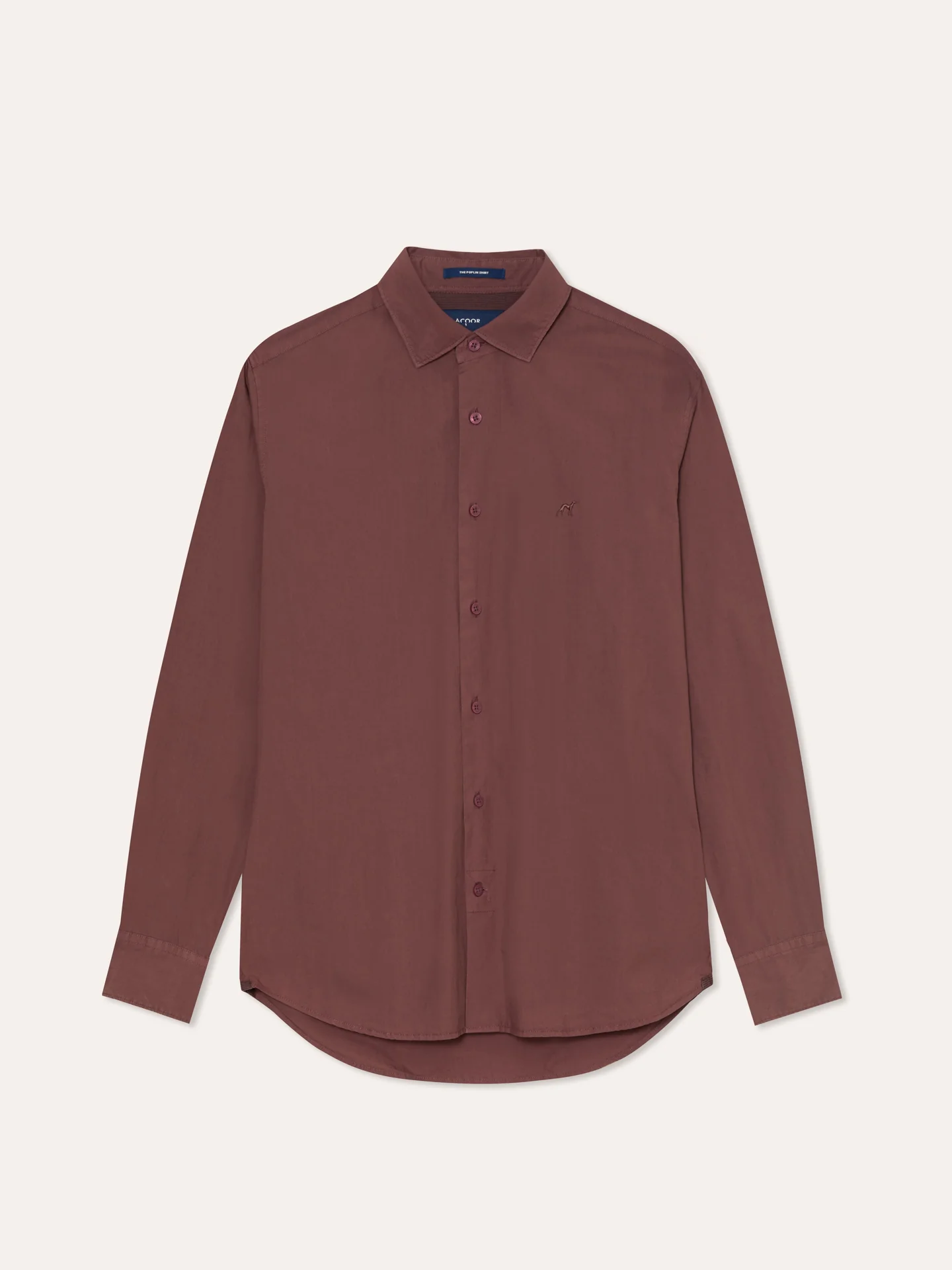 Camisa slim fit em popeline Overdye com colarinho aberto - Image 12