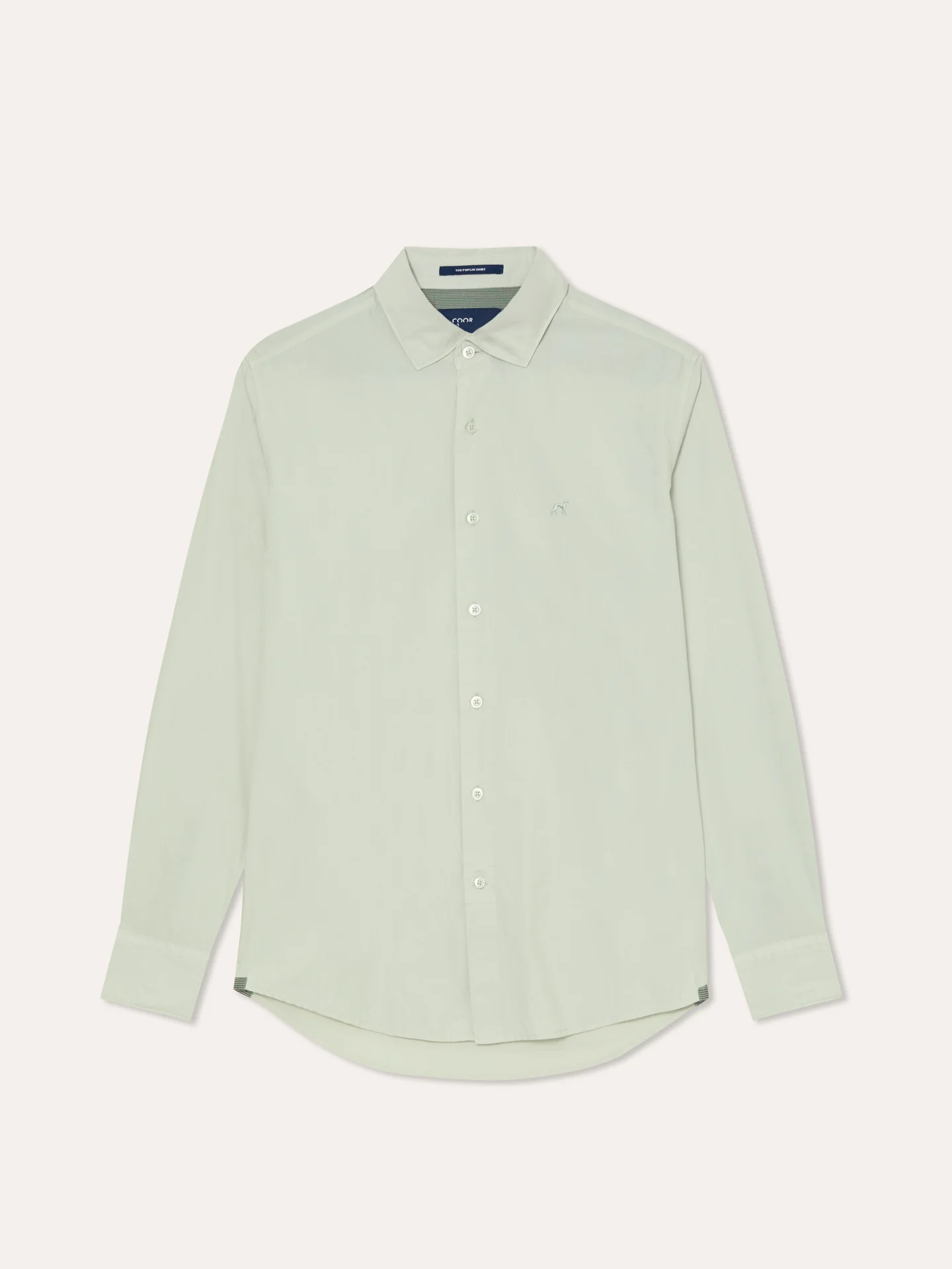 Camisa slim fit em popeline Overdye com colarinho aberto - Image 30