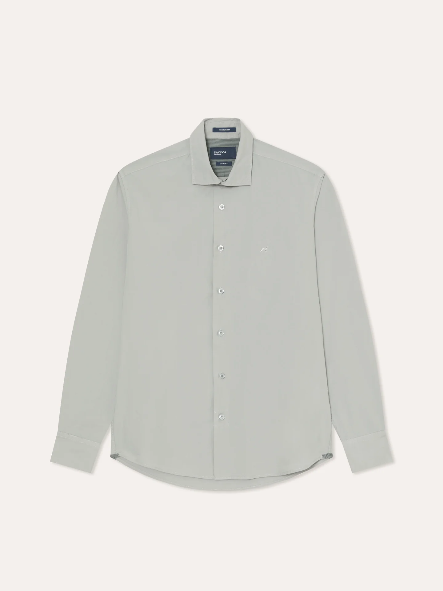 Camisa slim fit em popeline Overdye com colarinho aberto - Image 34