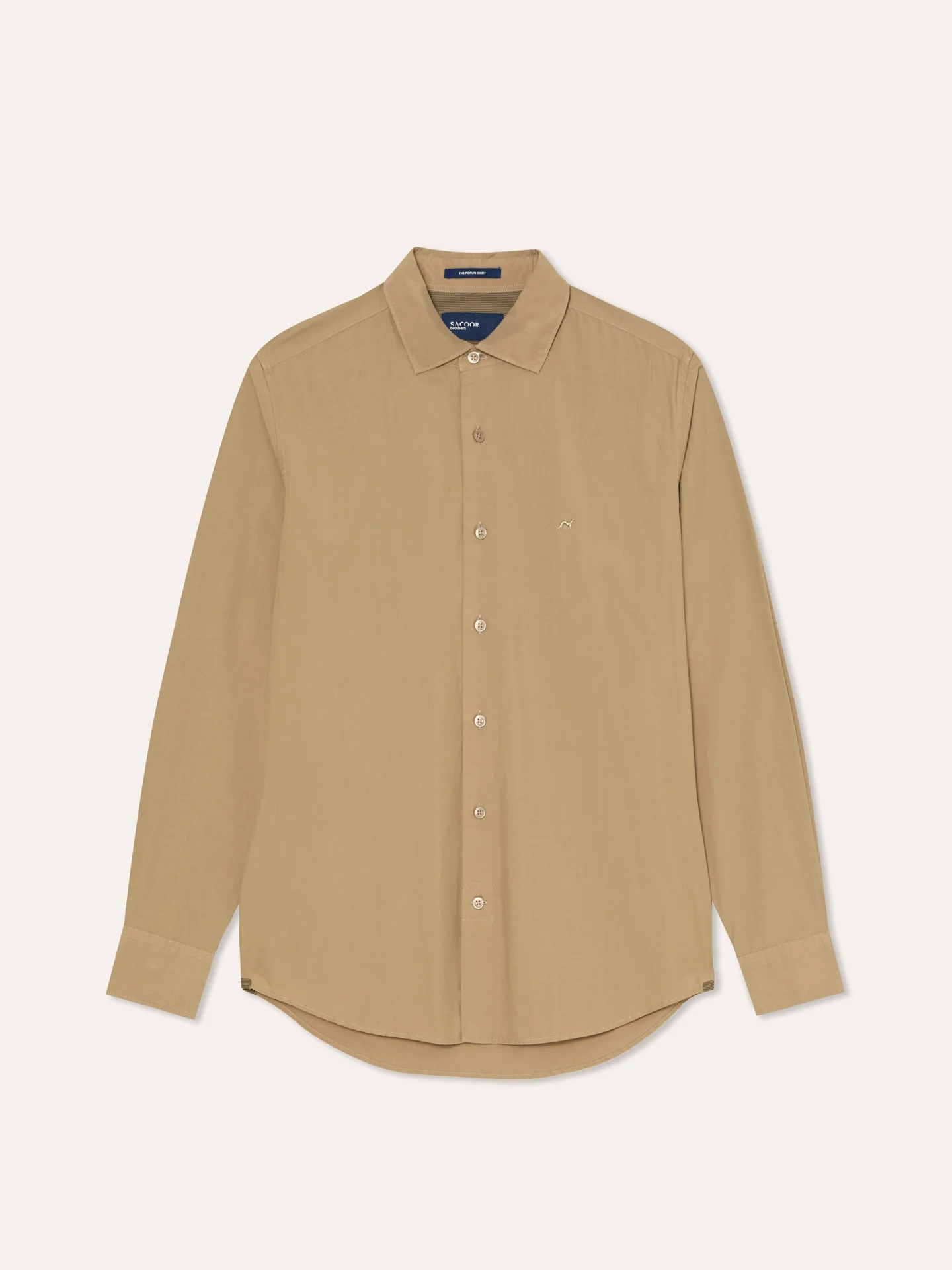 Camisa slim fit em popeline Overdye com colarinho aberto - Image 4