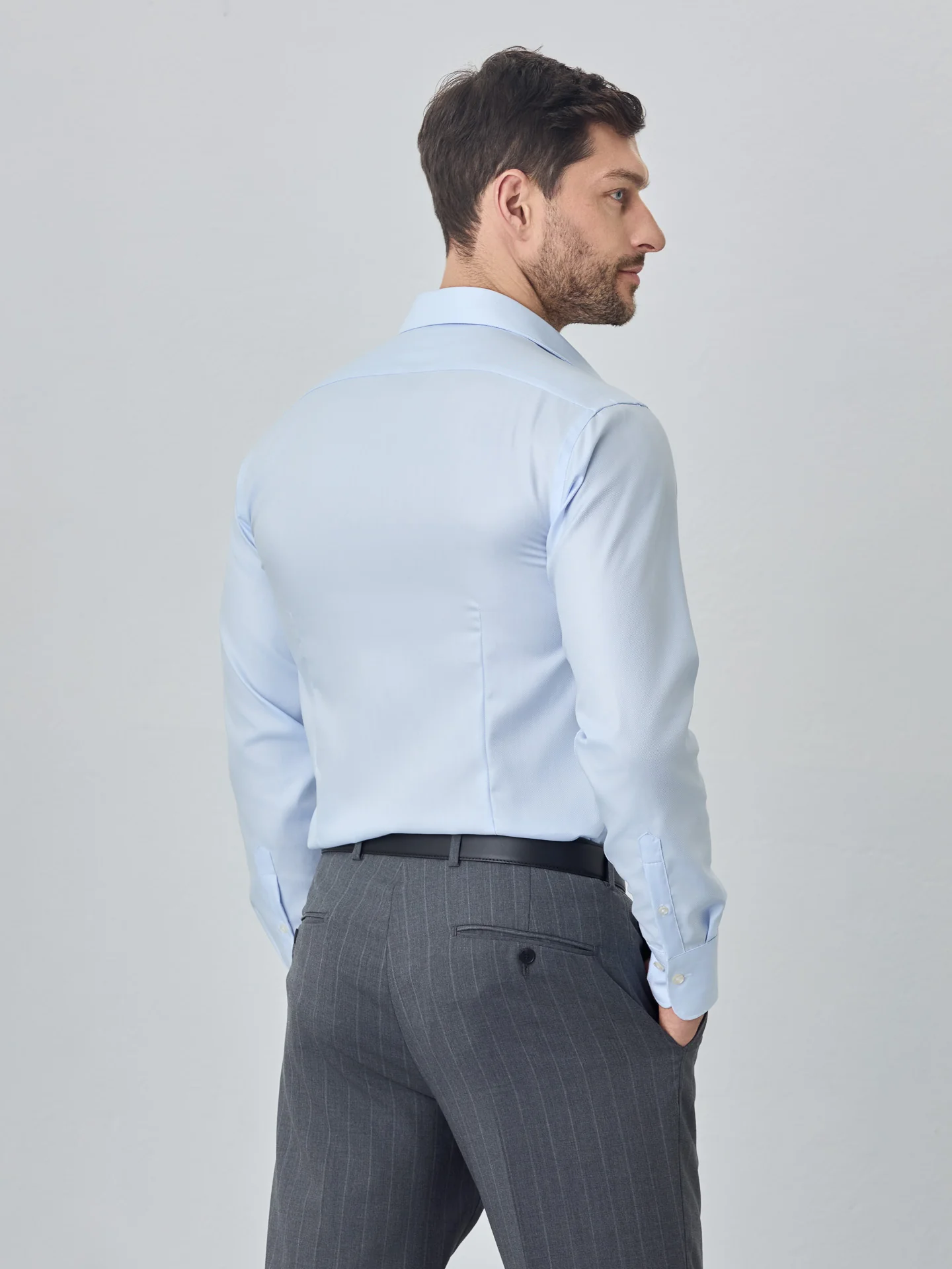 Camisa slim fit em tecido sarjado non iron k-easy - Image 3