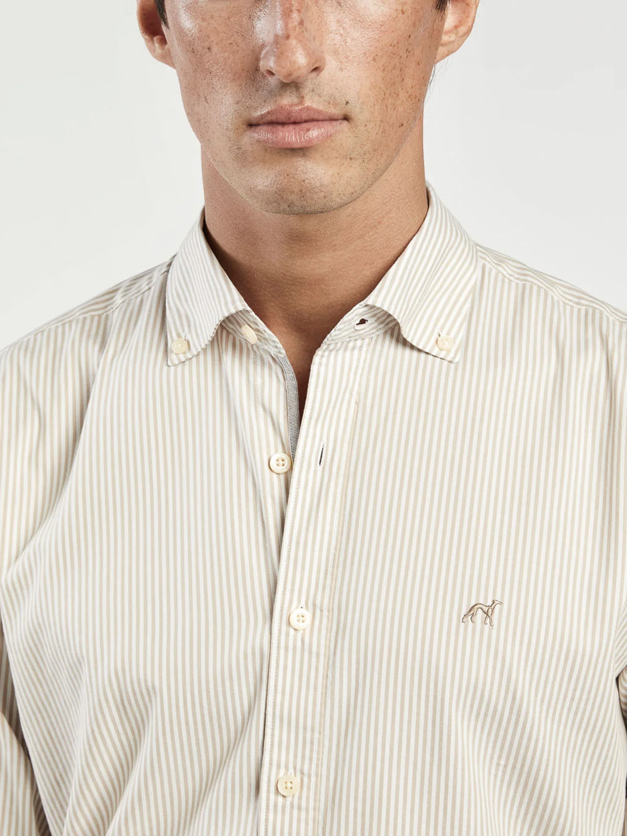 Camisa slim fit oxford de riscas 100% algodão BCI - Image 2