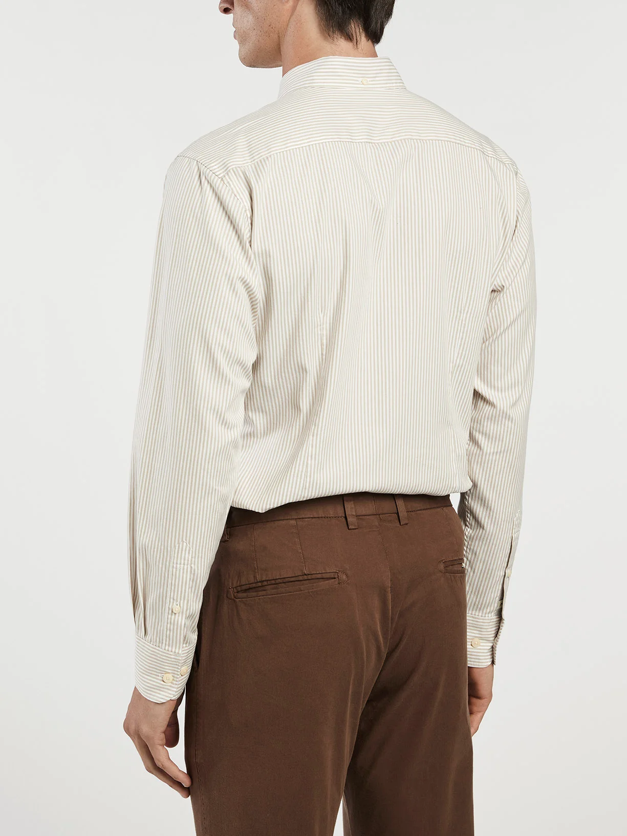 Camisa slim fit oxford de riscas 100% algodão BCI - Image 3
