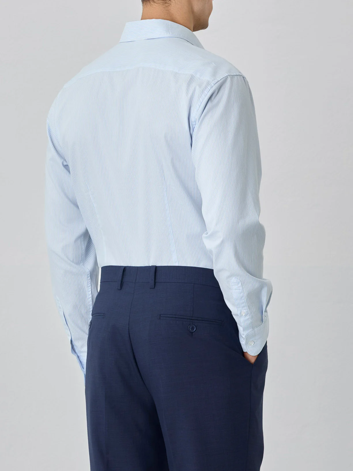 Camisa slim fit oxford riscas de algodão 100% bci - Image 3