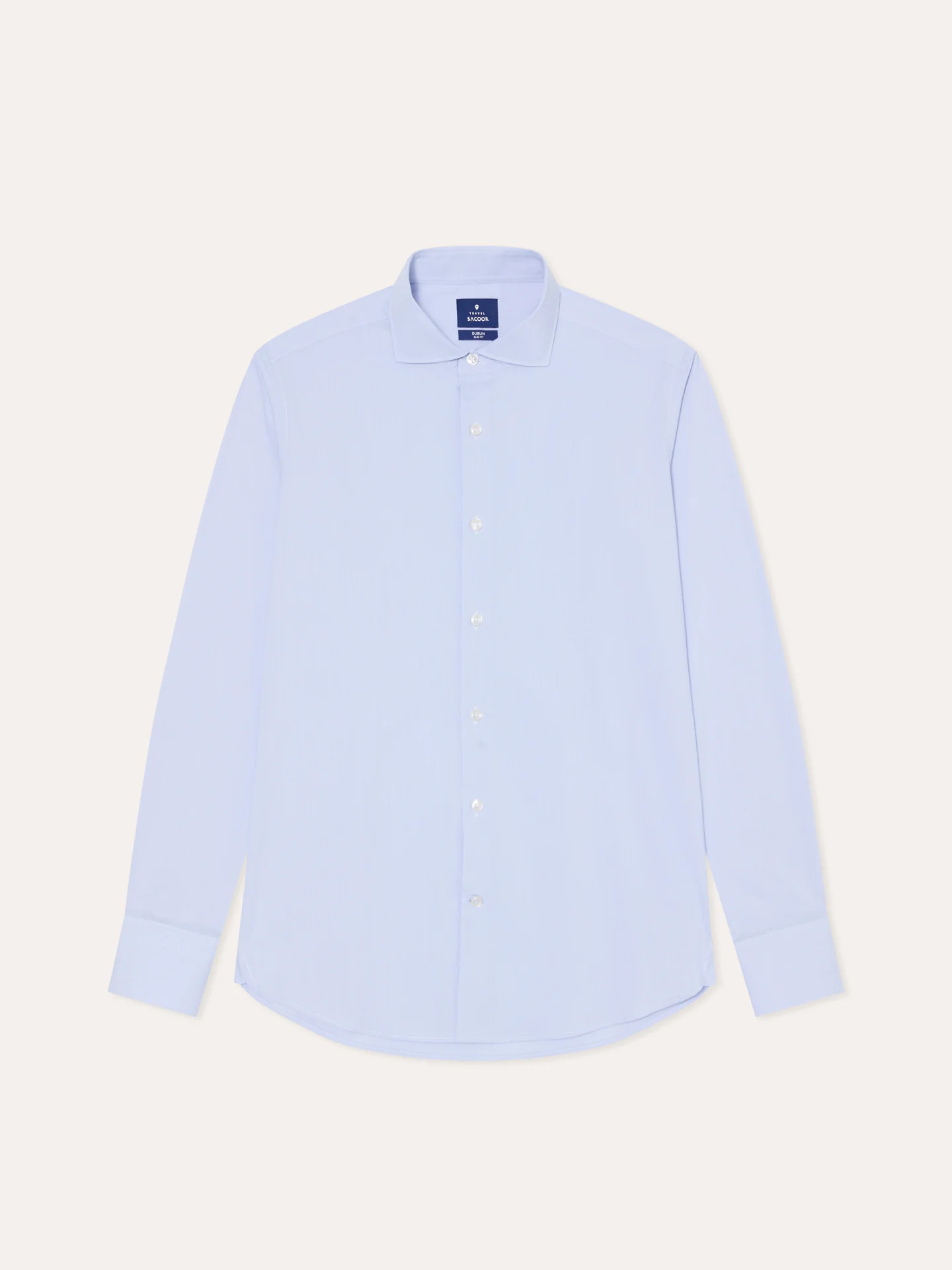 Camisa slim fit Performance de riscas finas com colarinho Dublin - Image 4