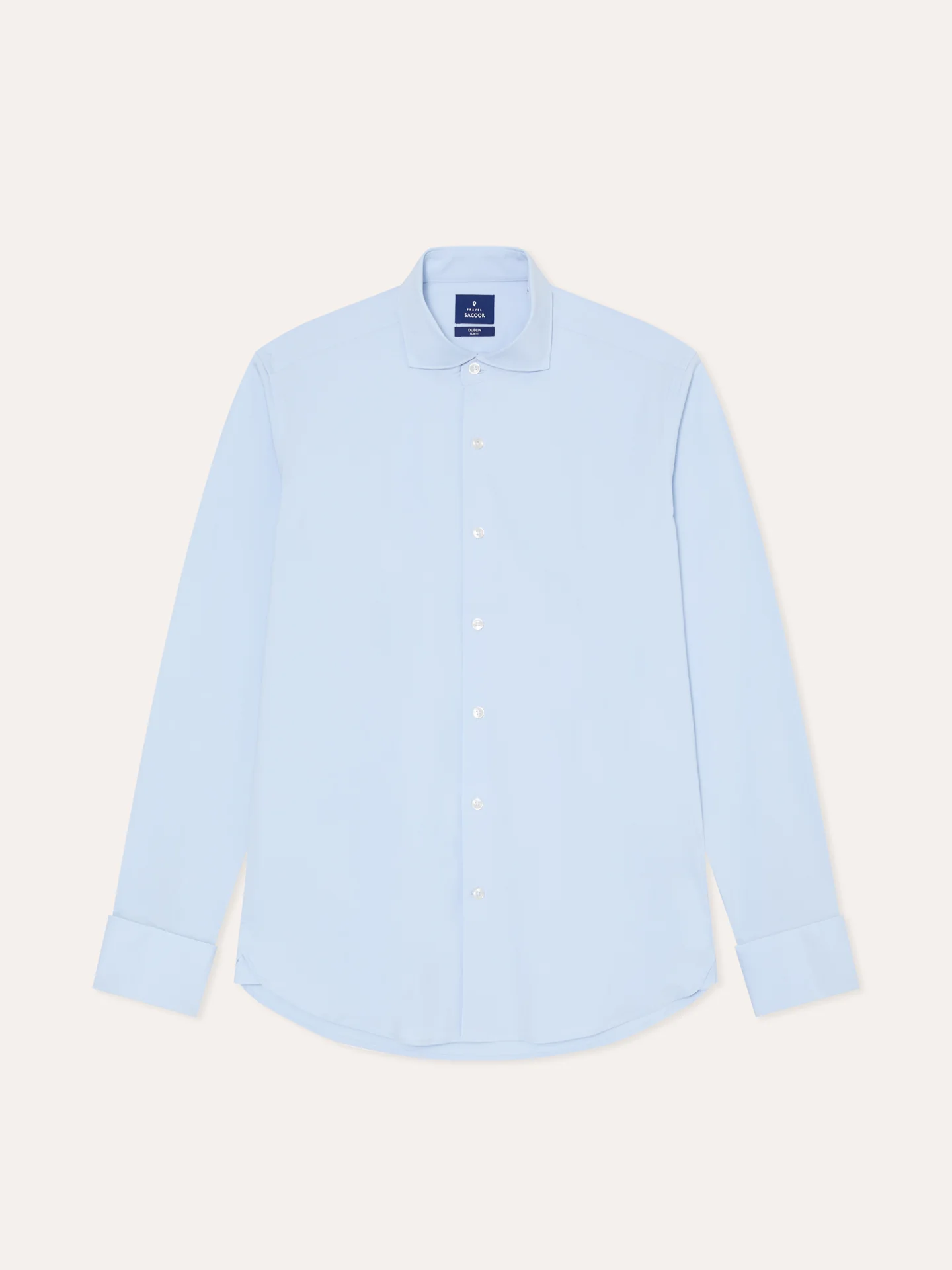 Camisa slim fit Performance em popeline com colarinho Dublin pequeno e punho duplo - Image 4