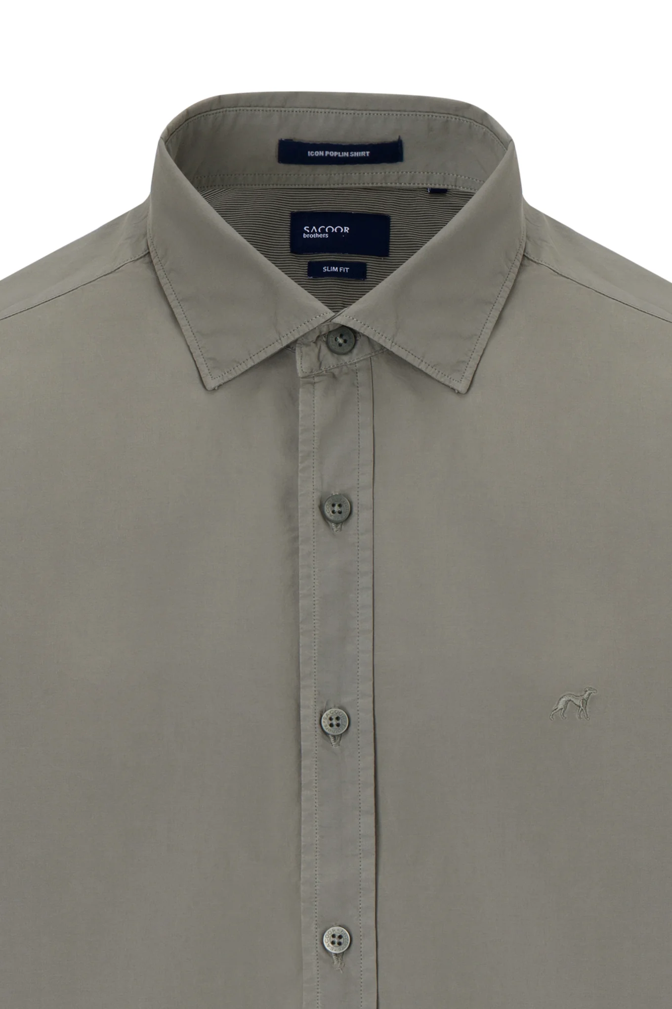 Camisa slim fit popeline garment dye - Image 14
