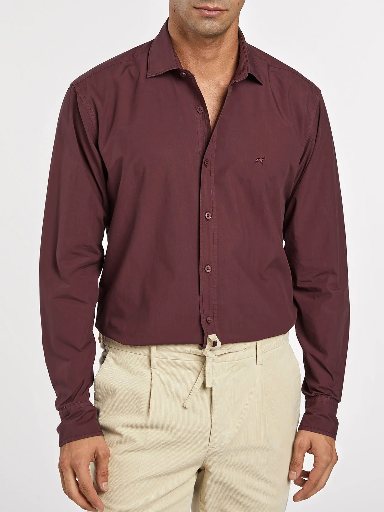 Camisa slim fit popeline garment dye - Image 2