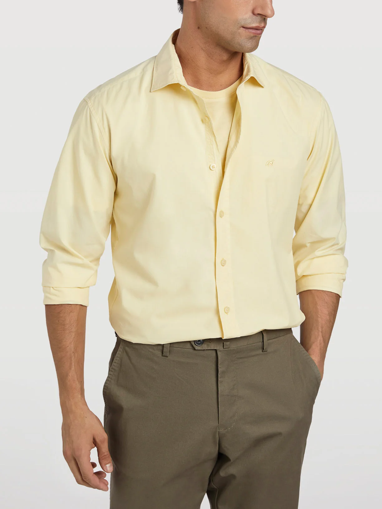 Camisa slim fit popeline garment dye - Image 21