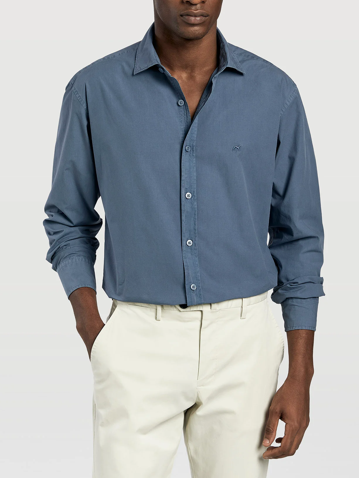 Camisa slim fit popeline garment dye - Image 24