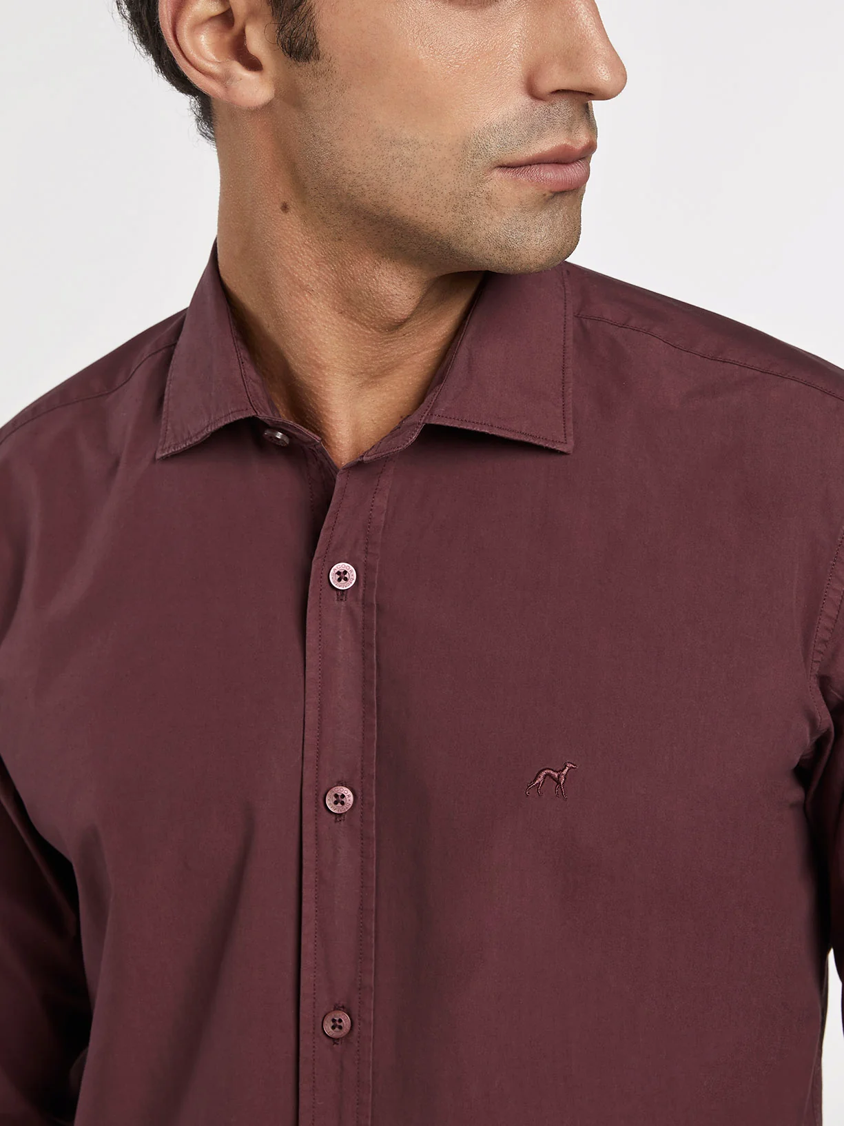 Camisa slim fit popeline garment dye - Image 4