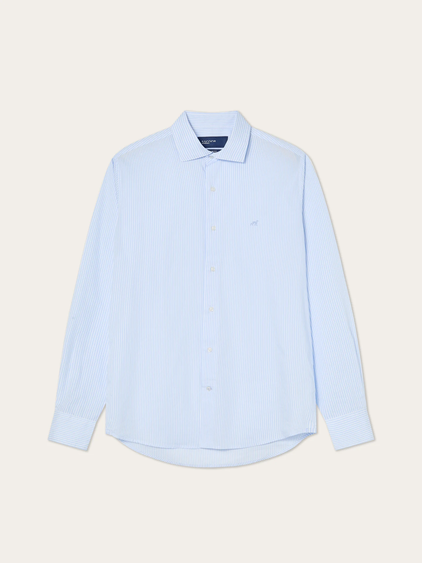 Camisa Slim Fit Pyrus de Riscas com Acabamento Acetinado Suave - Image 4