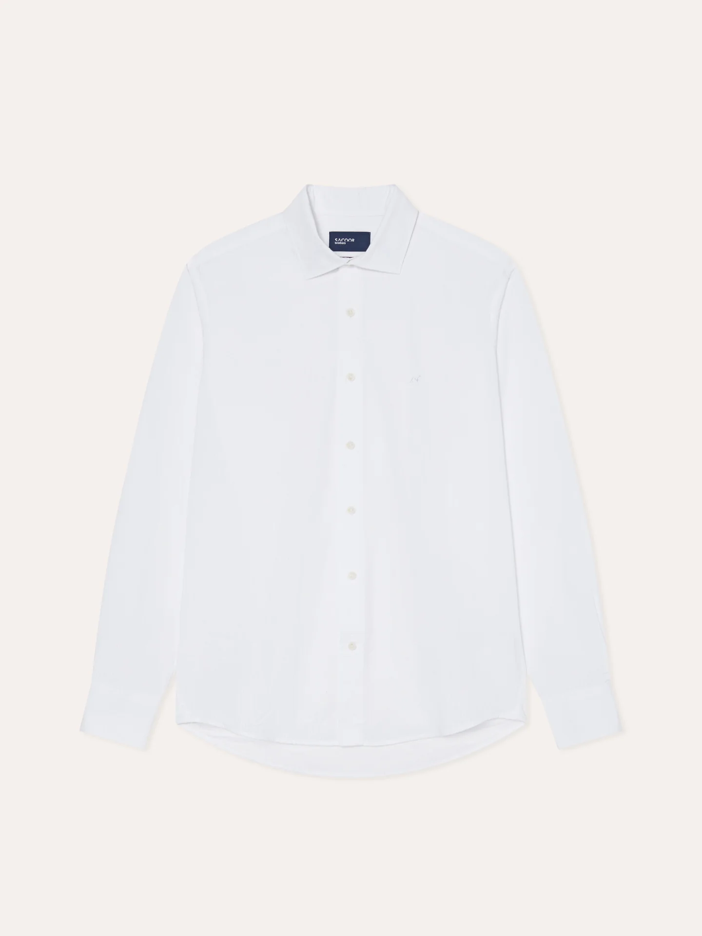 Camisa slim fit seersucker em algodão elastano com colarinho aberto - Image 4