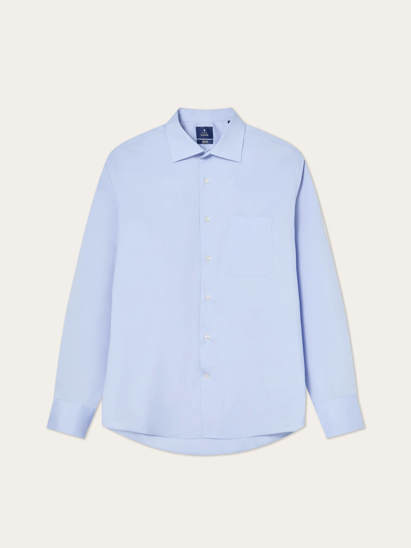 Camisa Travel Regular Fit em Algodão com Elasticidade com Colarinho Oxford e Bolso no Peito - Image 8