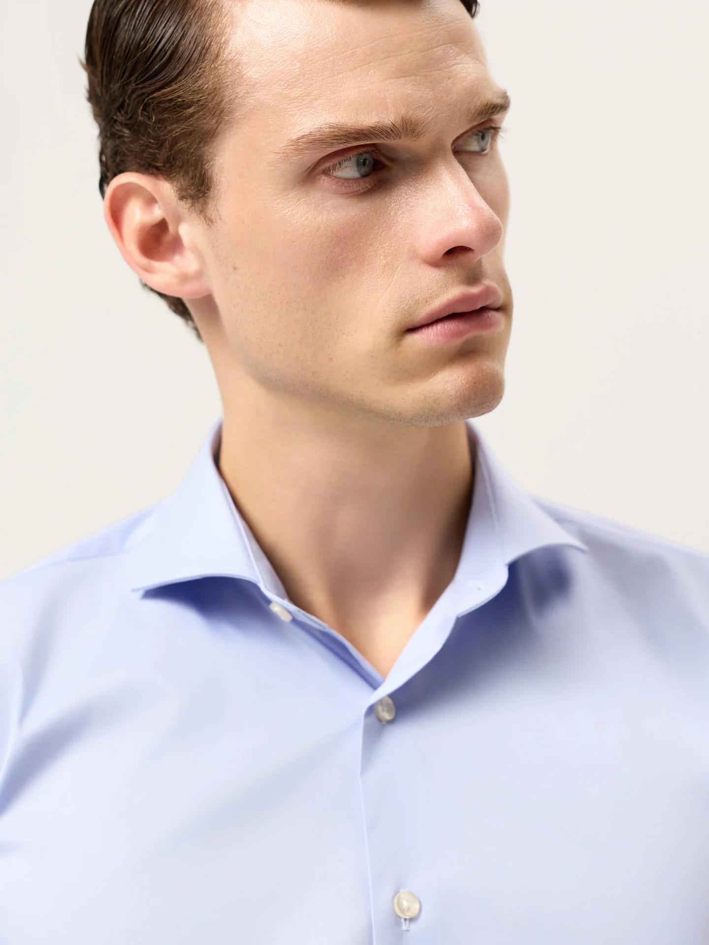 Camisa Travel Slim Fit em Algodão com Elasticidade com Colarinho Dublin - Image 7