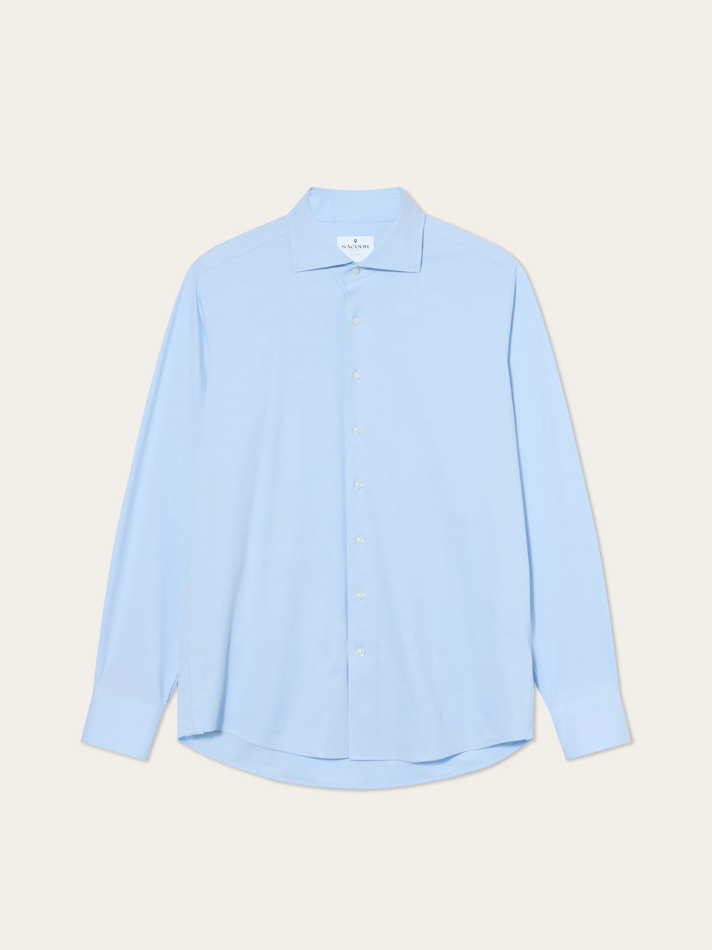 Camisa Travel Slim Fit em Jersey com Elasticidade com Colarinho Newport - Image 8