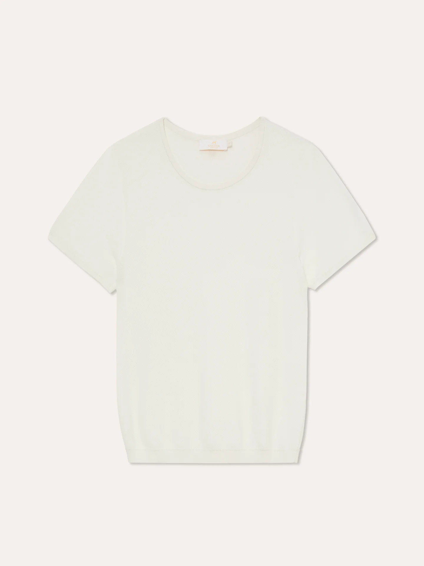 Camisola de decote redondo com mangas curtas em mistura de Viscose - Image 8