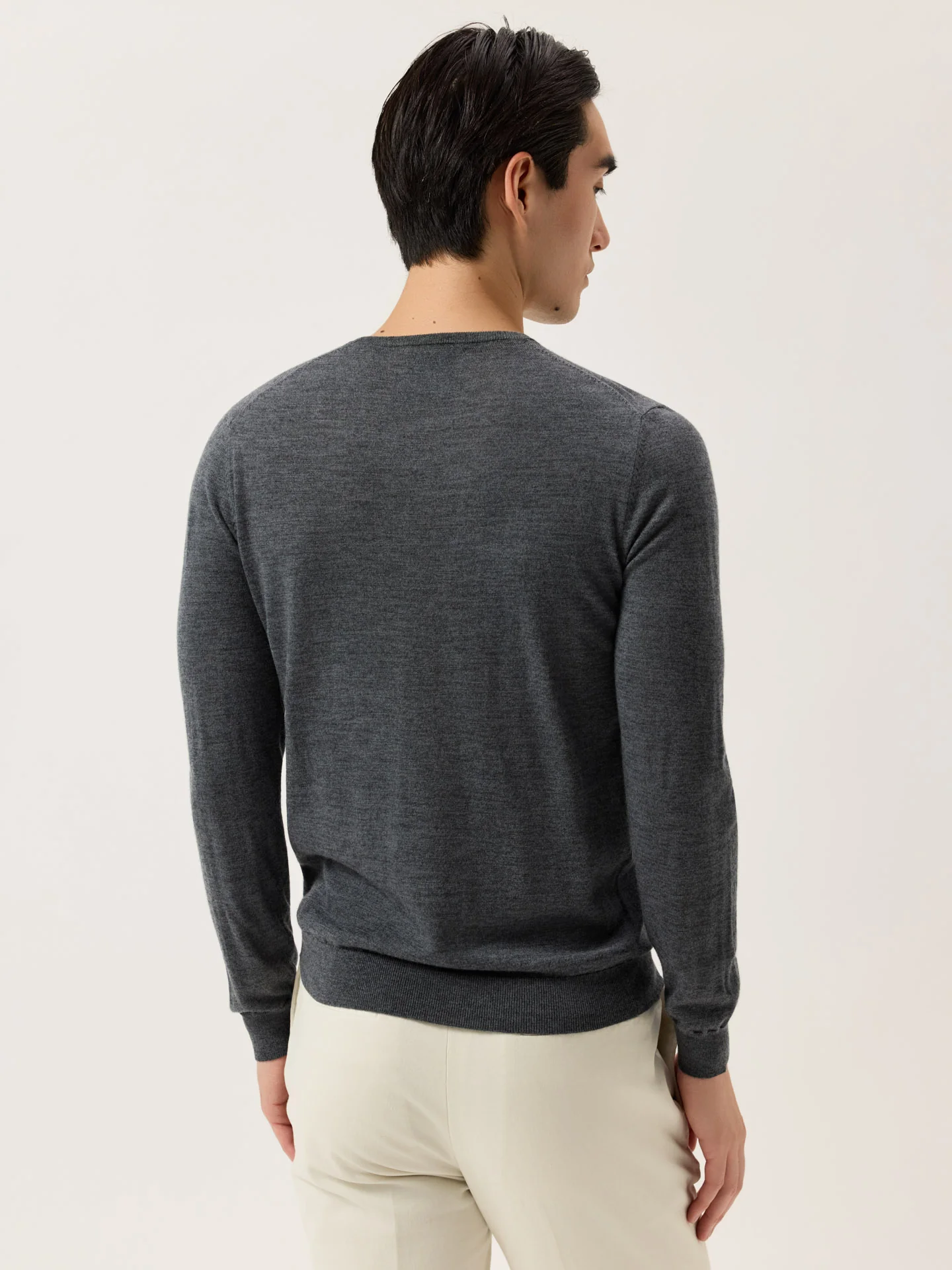 Camisola de Decote Redondo e Manga Comprida em Lã Merino Extra Fina - Image 20
