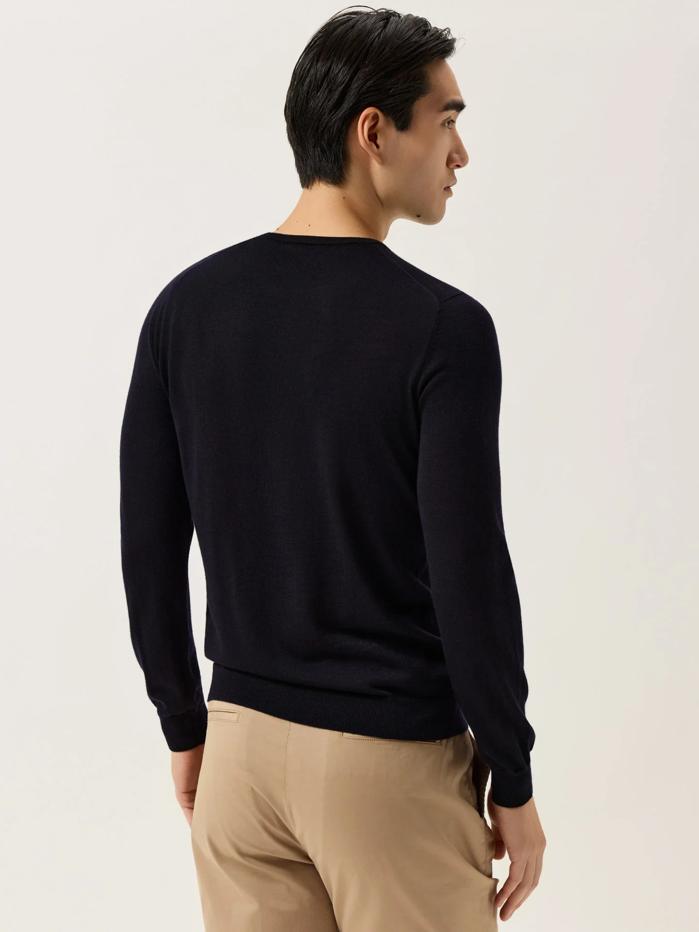 Camisola de Decote Redondo e Manga Comprida em Lã Merino Extra Fina - Image 8