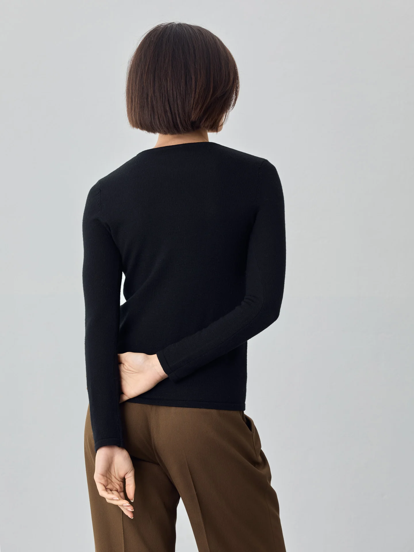 Camisola de decote redondo em lã merino - Image 3