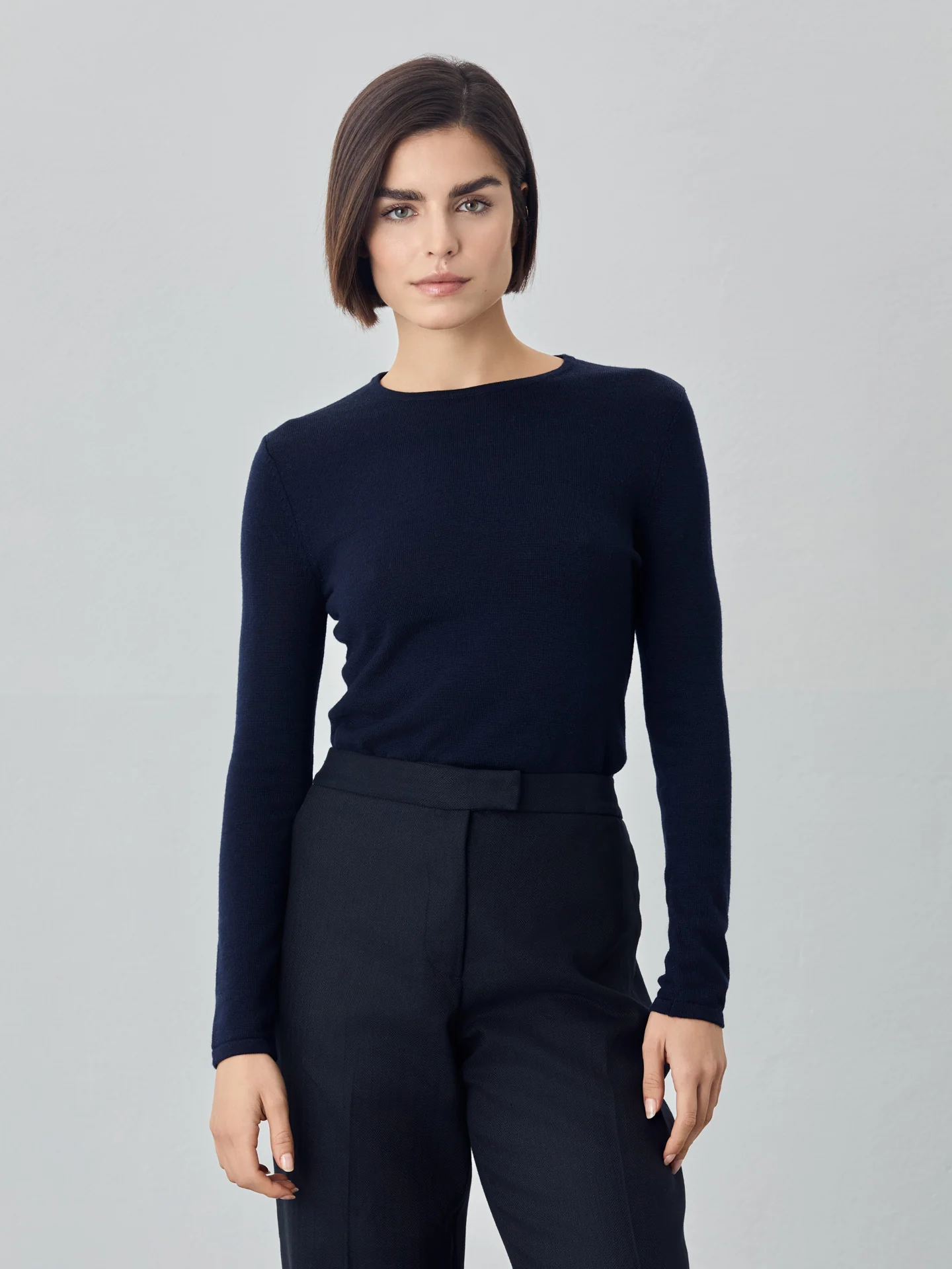 Camisola de decote redondo em lã merino - Image 4