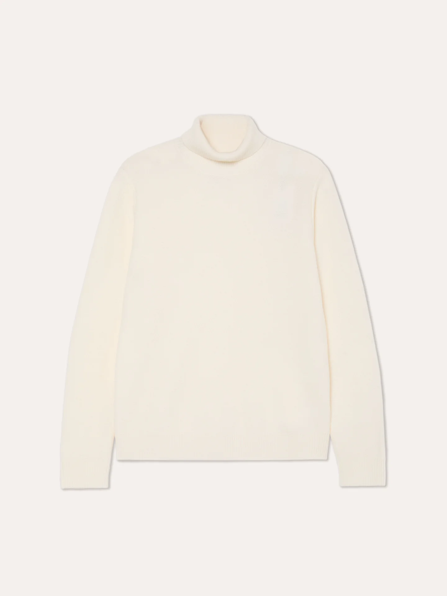 Camisola de Gola Alta e Manga Comprida com um Ponto Fantasia em Lambswool - Image 12