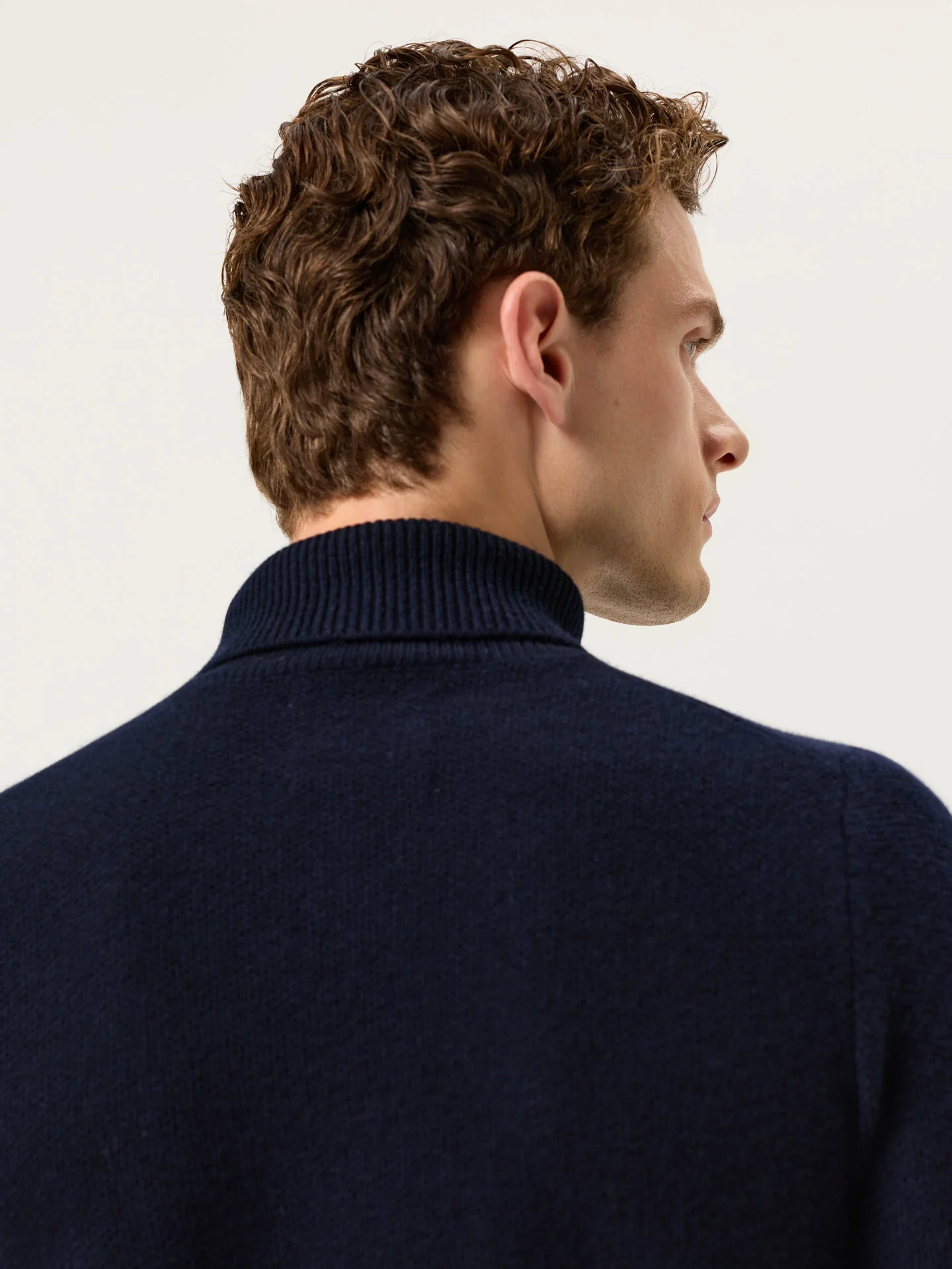 Camisola de Gola Alta e Manga Comprida com um Ponto Fantasia em Lambswool - Image 2
