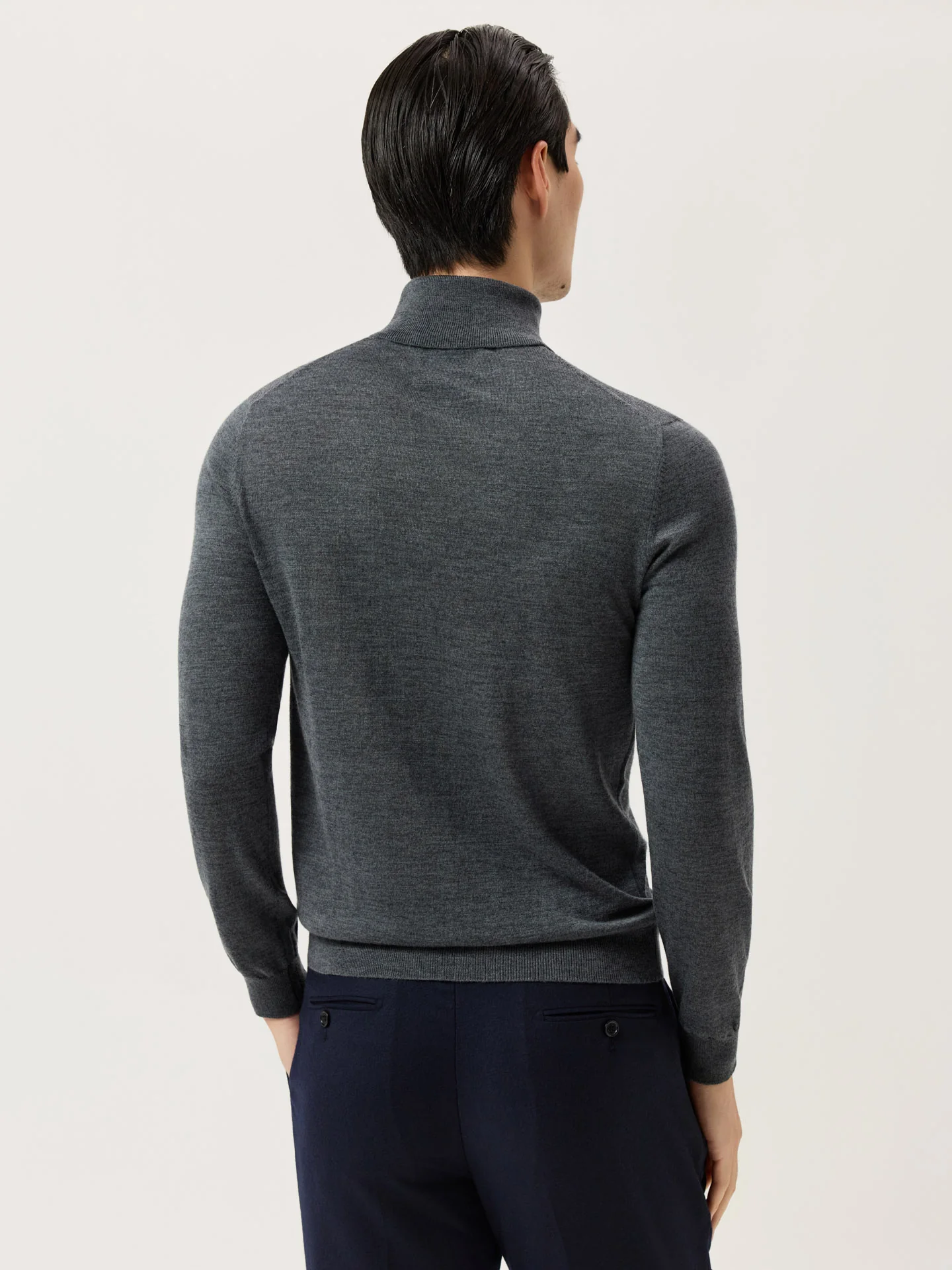 Camisola de Gola Alta e Manga Comprida em Lã Merino Extra Fina - Image 15