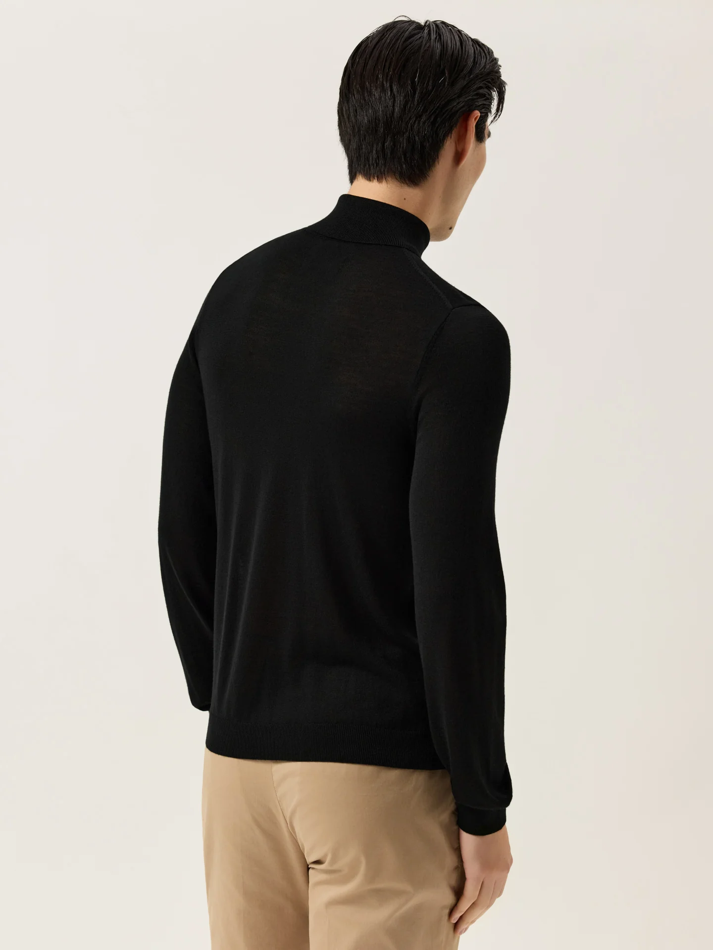 Camisola de Gola Alta e Manga Comprida em Lã Merino Extra Fina - Image 3