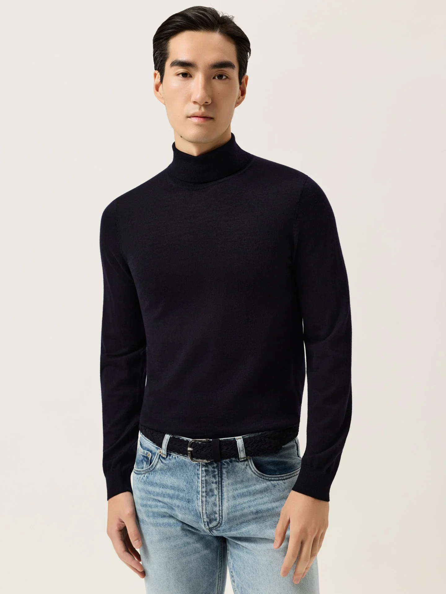 Camisola de Gola Alta e Manga Comprida em Lã Merino Extra Fina - Image 5