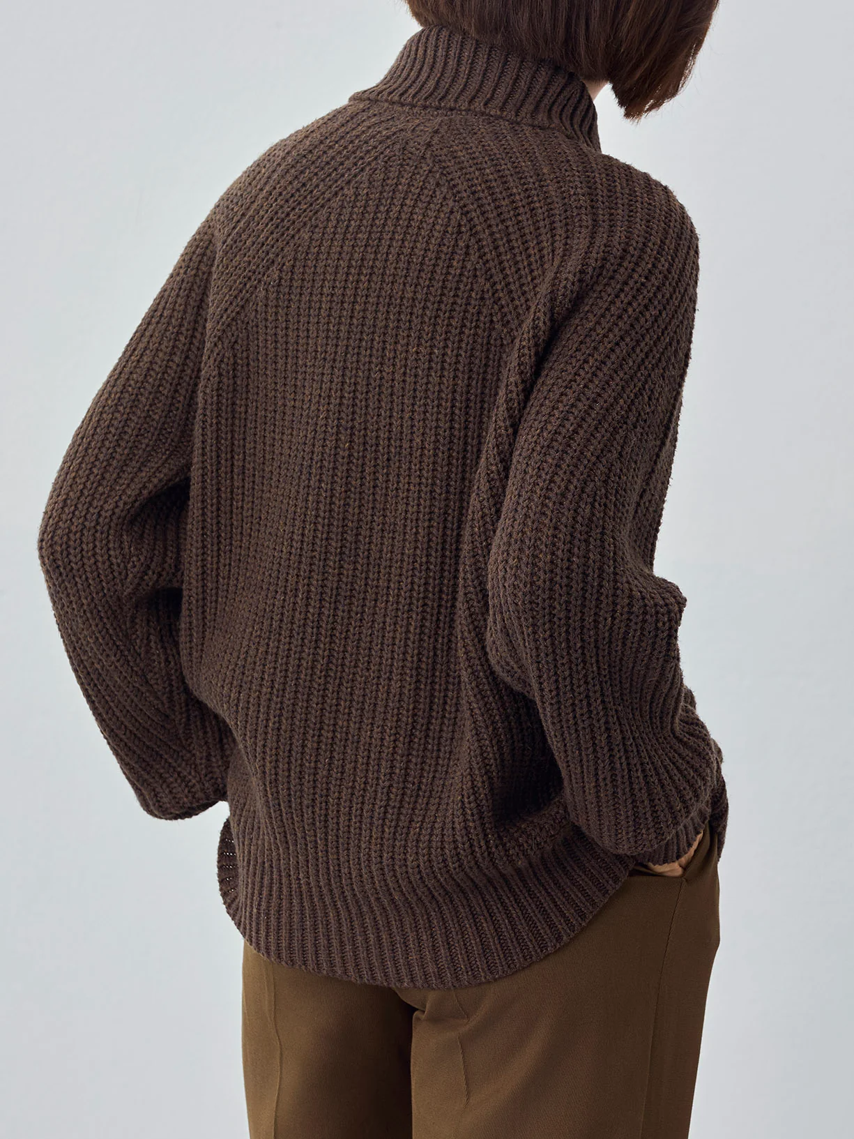 Camisola mock neck em mistura de lambswool - Image 3