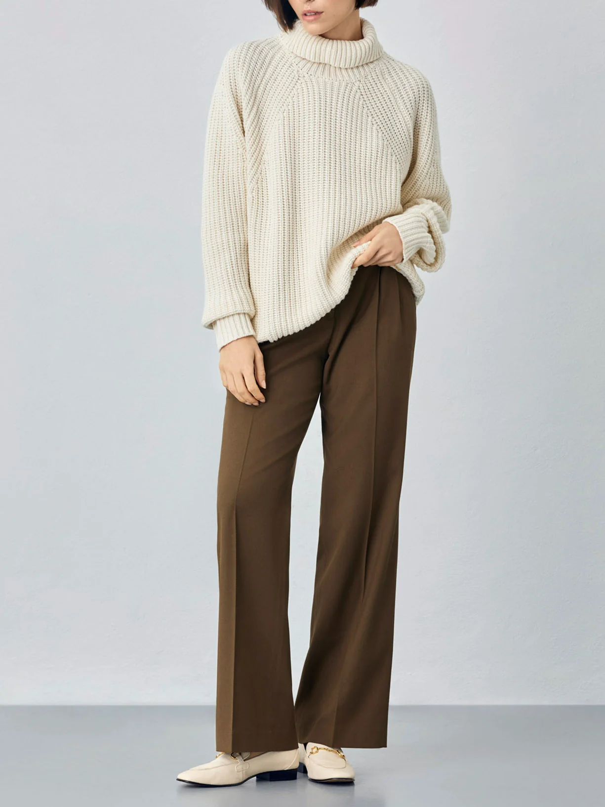Camisola mock neck em mistura de lambswool - Image 8