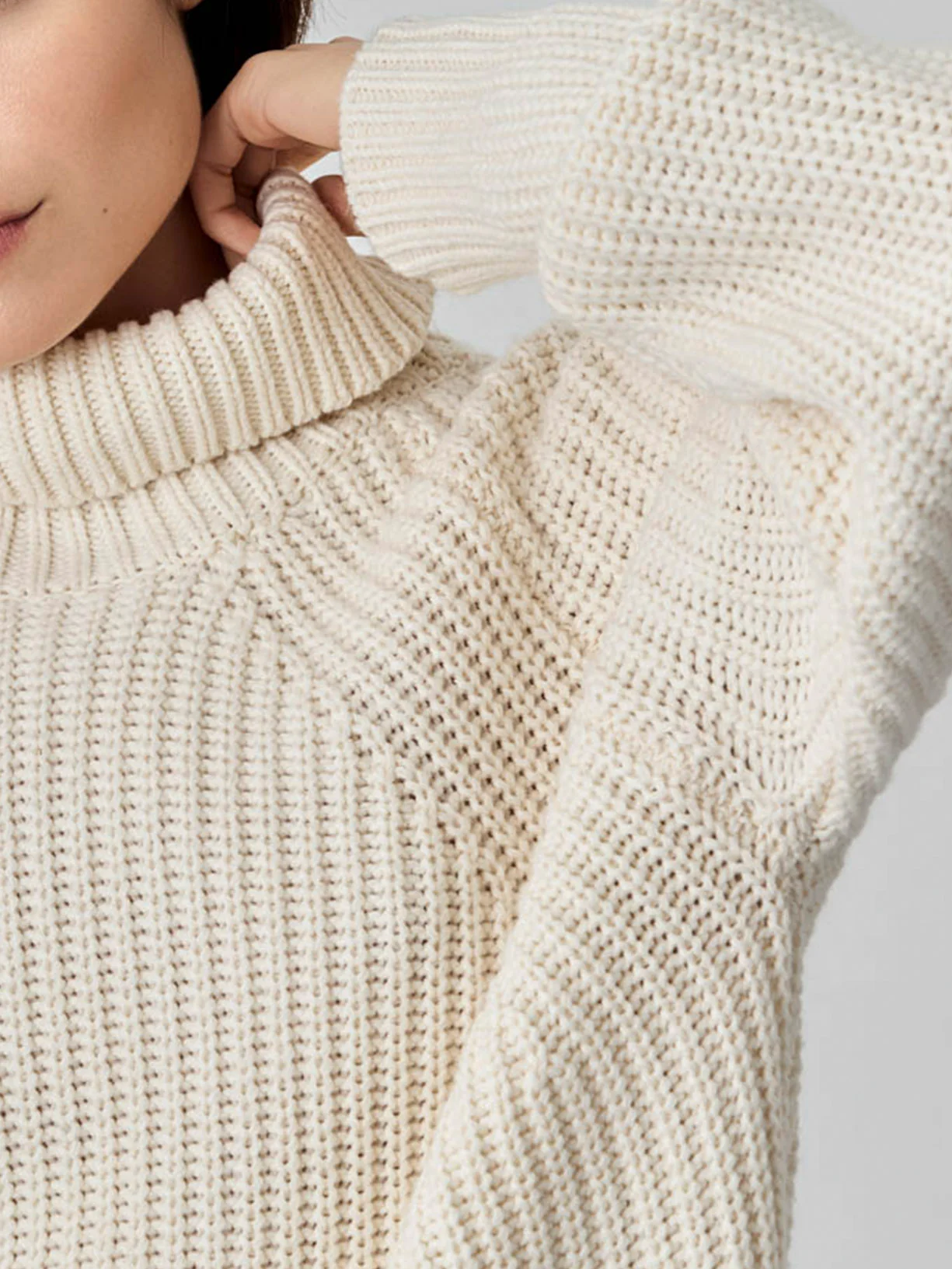 Camisola mock neck em mistura de lambswool - Image 9