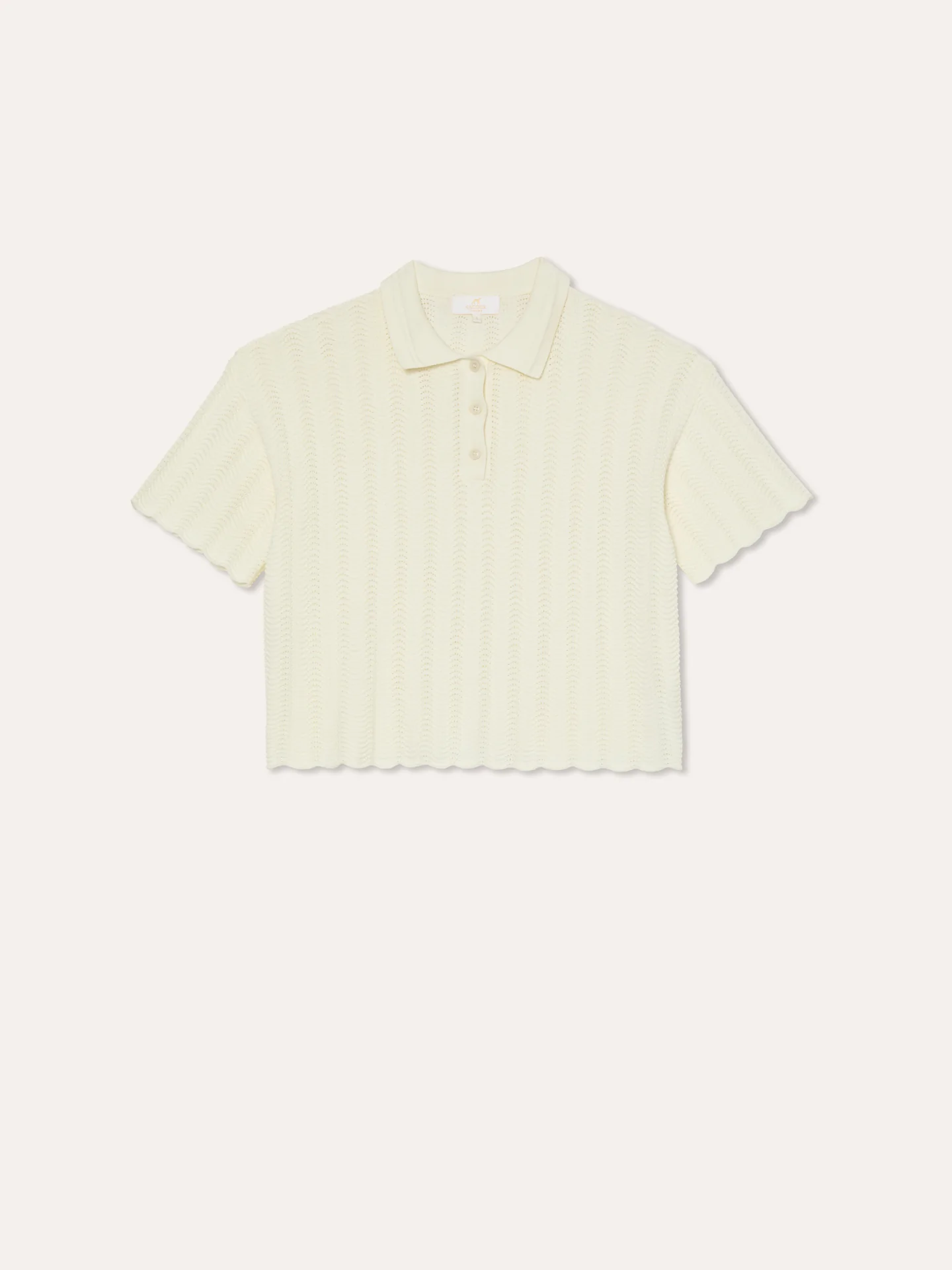 Camisola polo de manga curta num tricot elegante de Algodão - Image 4