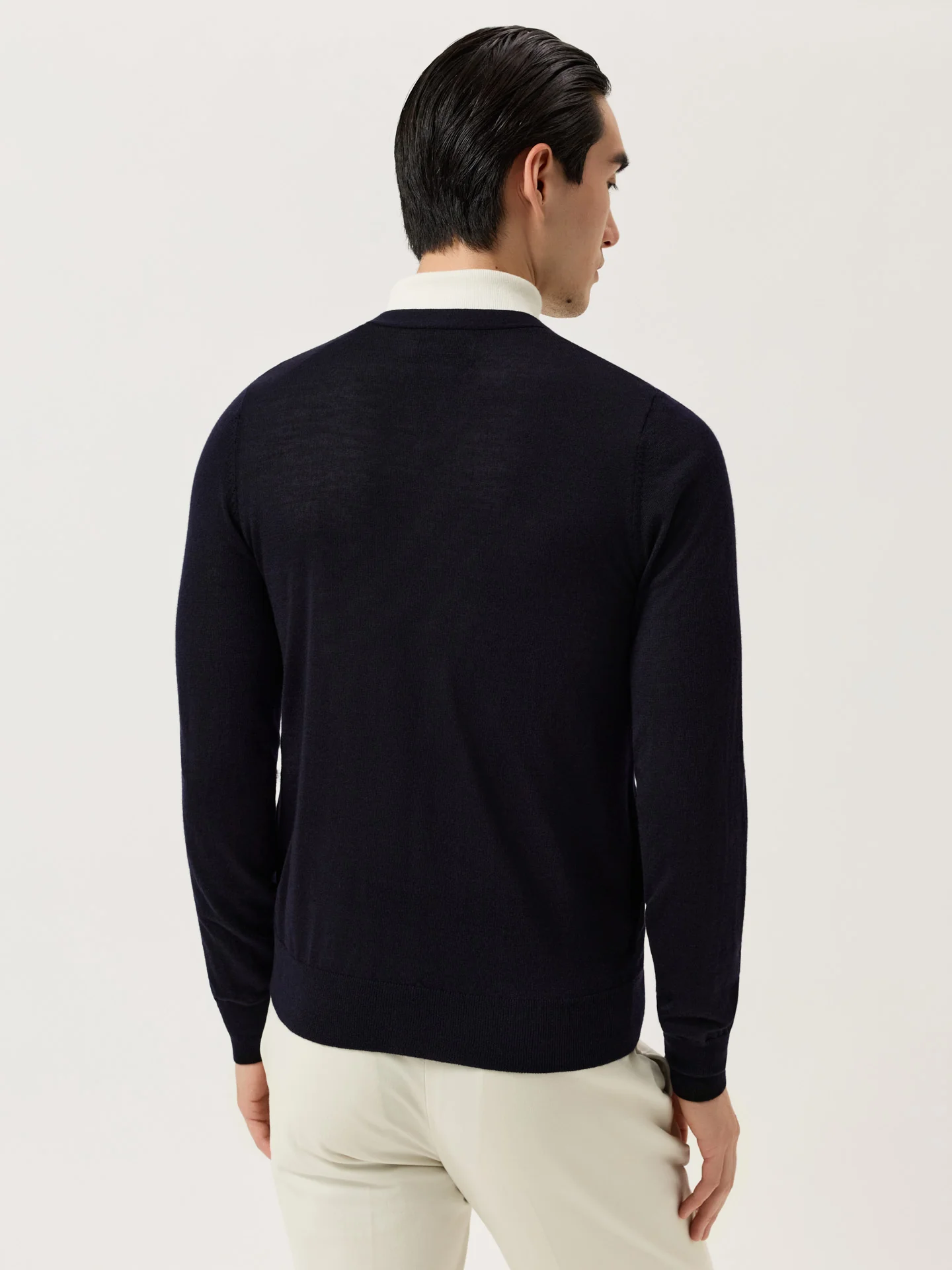 Cardigan de Manga Comprida em Lã Merino Extra Fina - Image 3