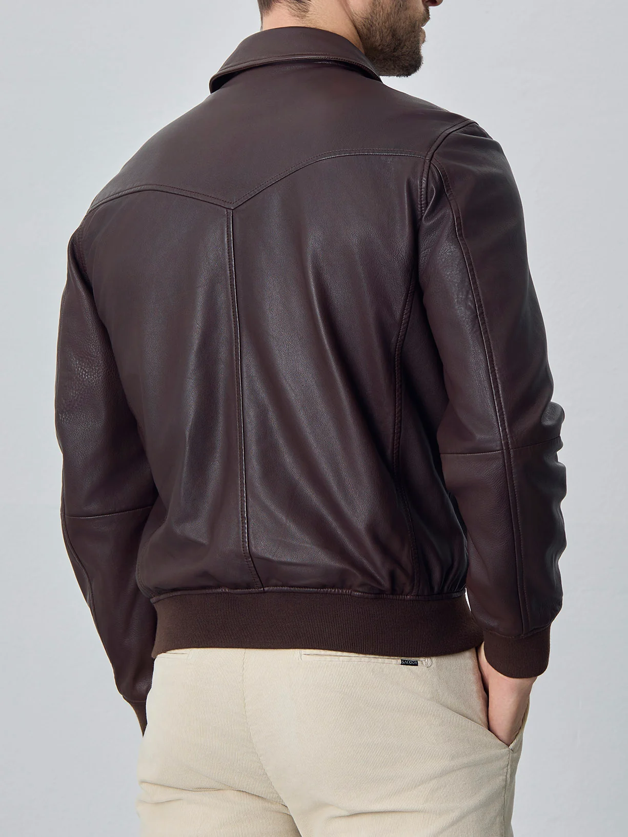 Casaco bomber em pele - Image 3