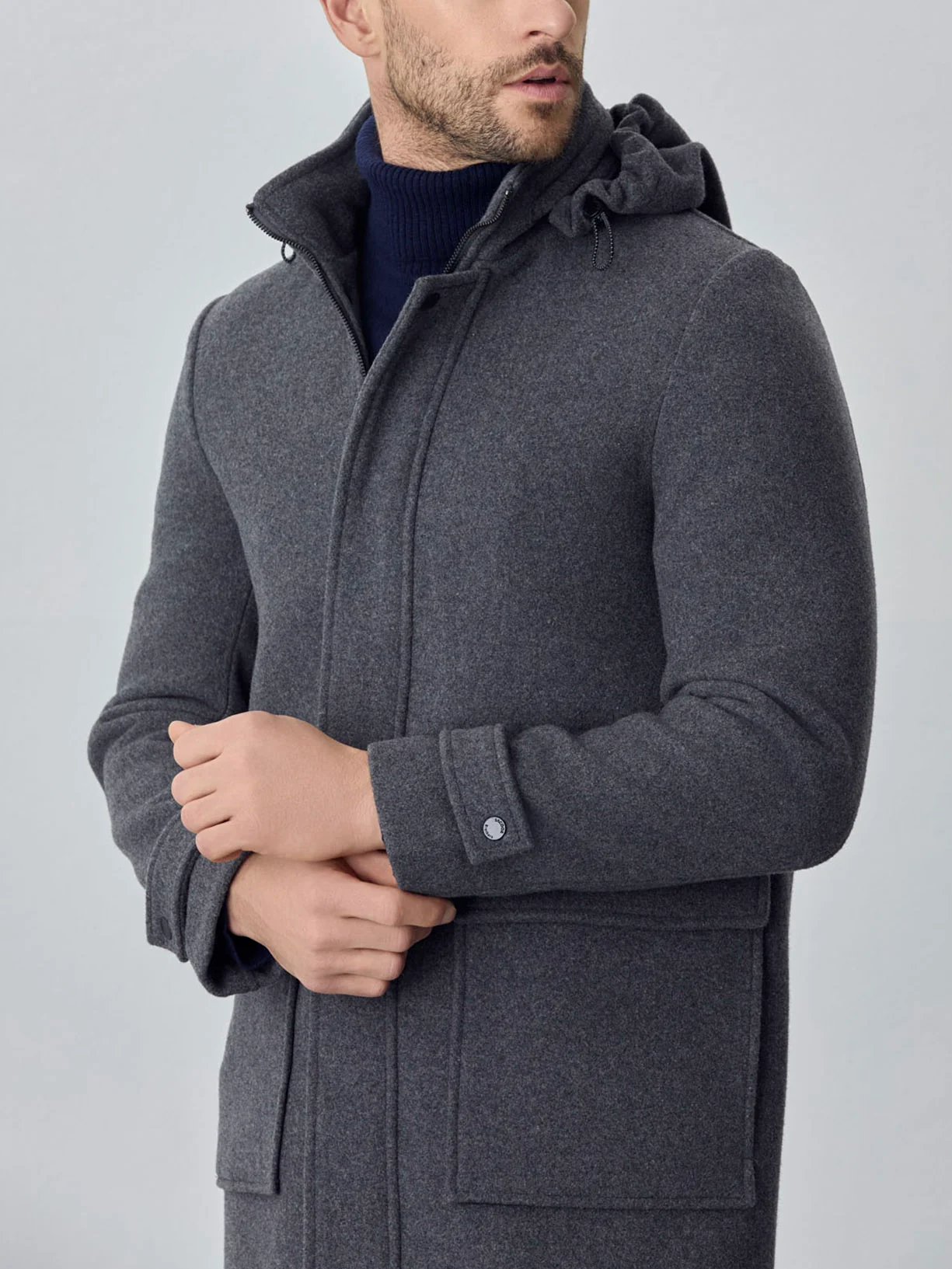 Casaco duffle com capuz - Image 8