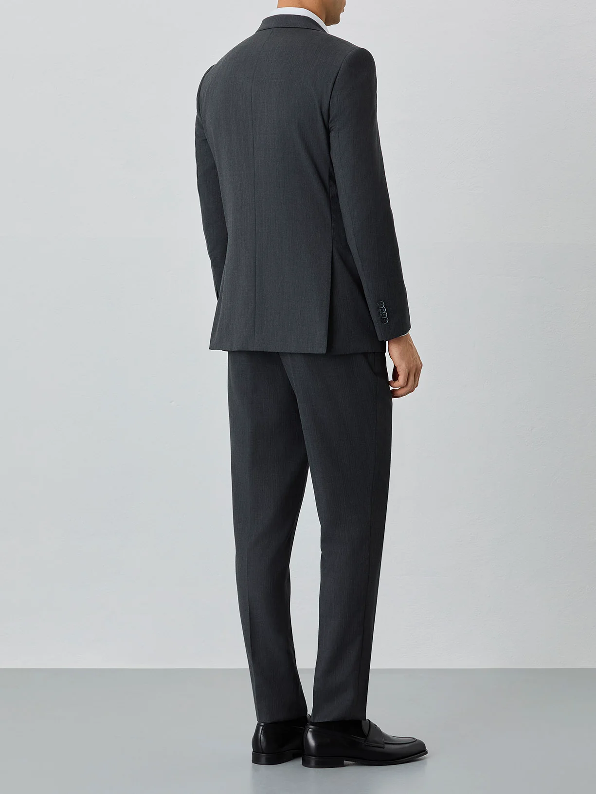 Fato business slim fit em tecido espinha - Image 3