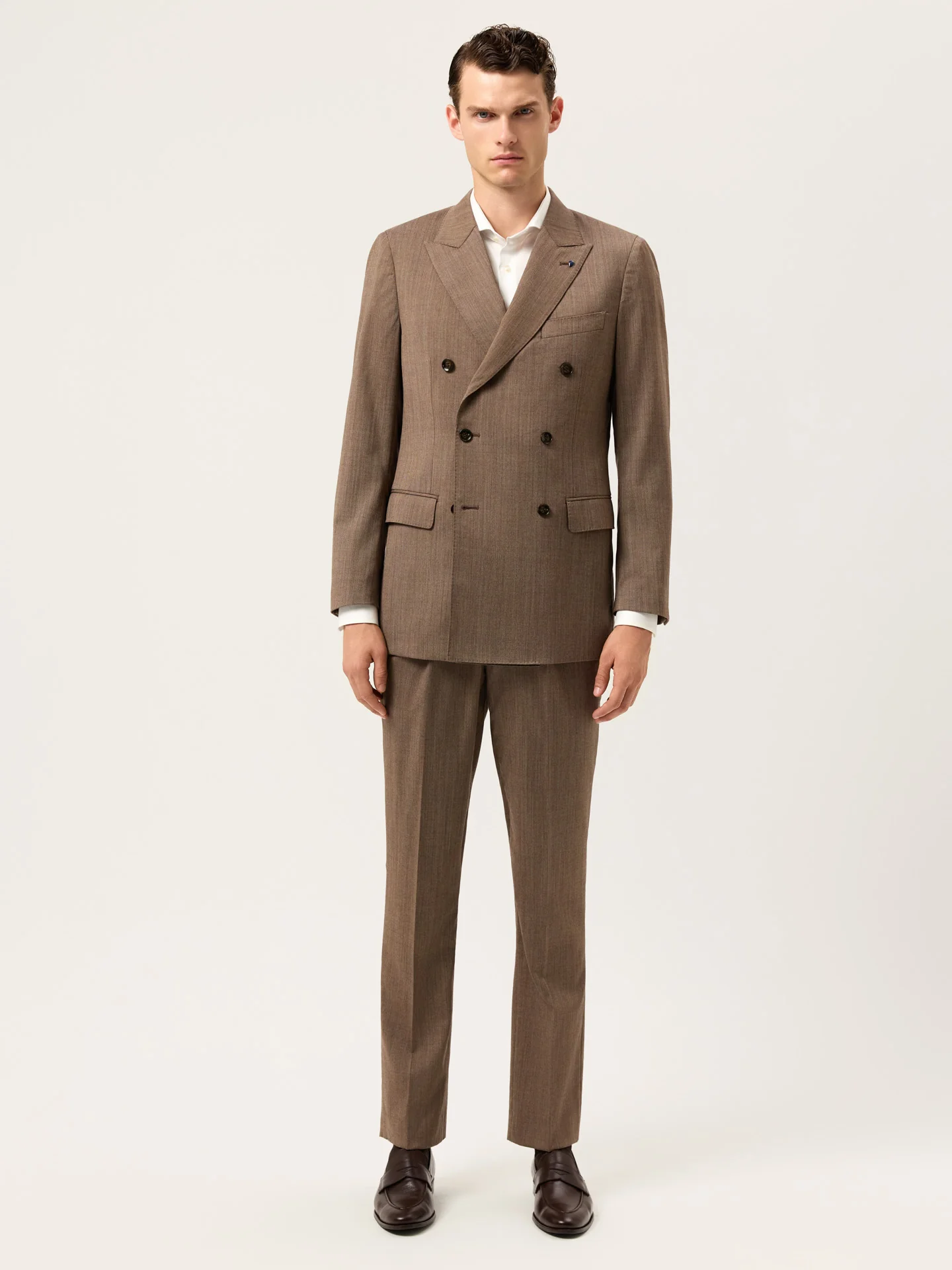 Fato de Trespasse Travel Slim Fit em Tecido Espinha