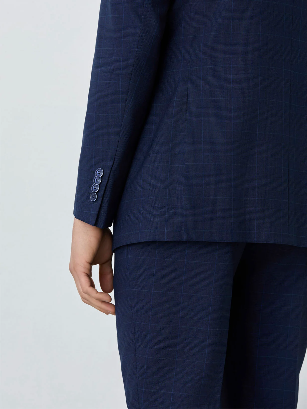 Fato Príncipe De Gales Slim Fit Em Lã - Image 2