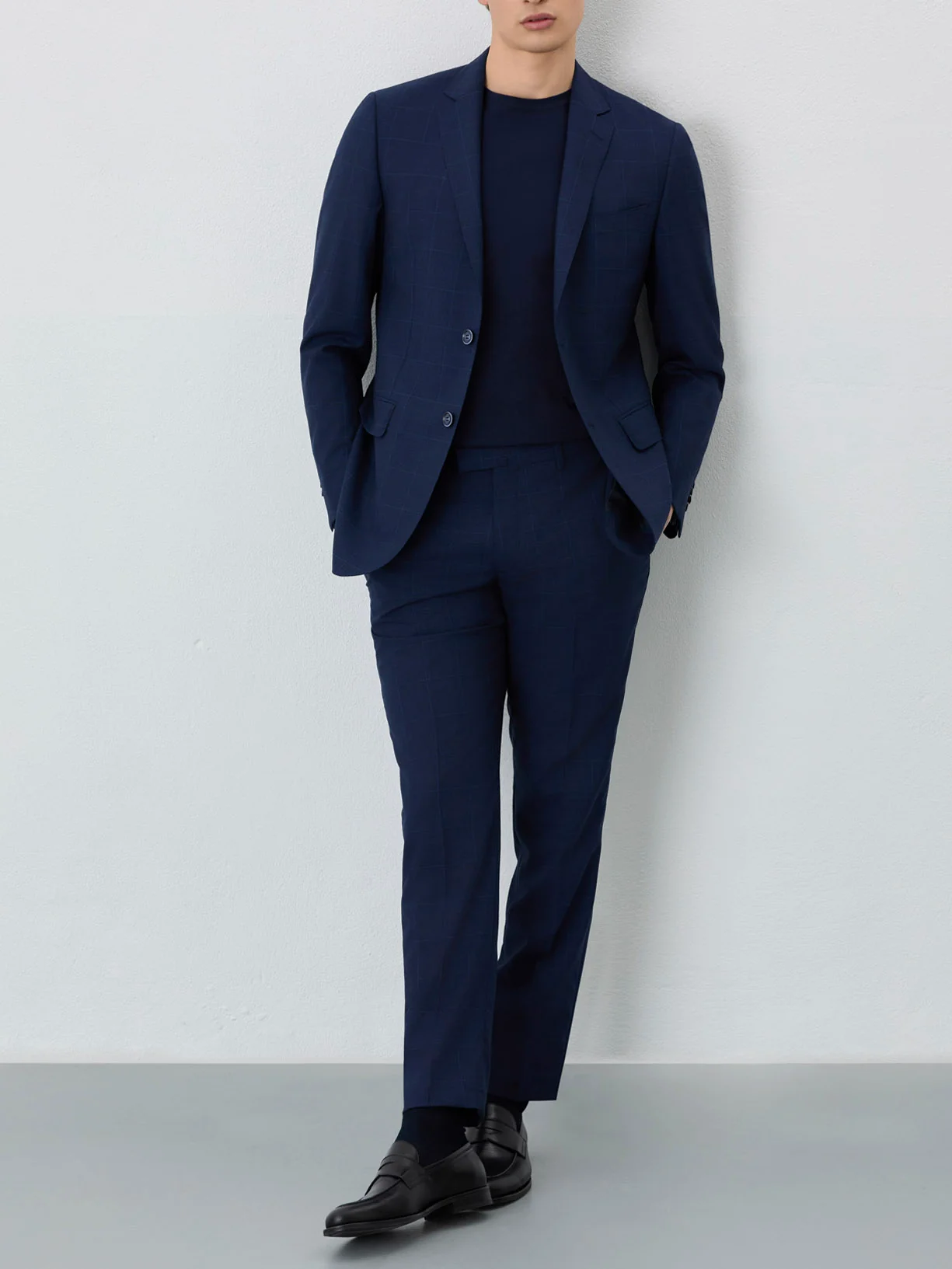 Fato Príncipe De Gales Slim Fit Em Lã - Image 4
